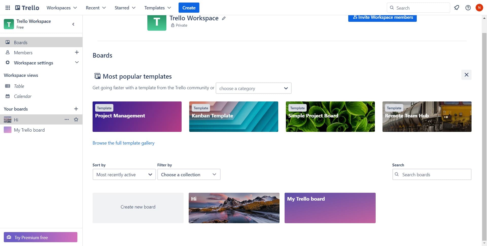Click on the menu button