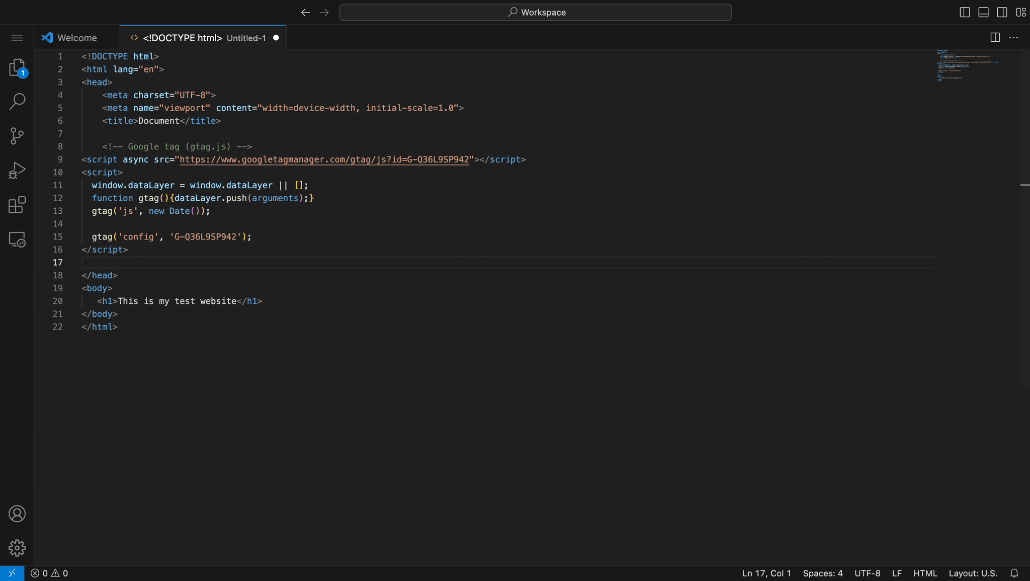 Upload your Google Analytics account