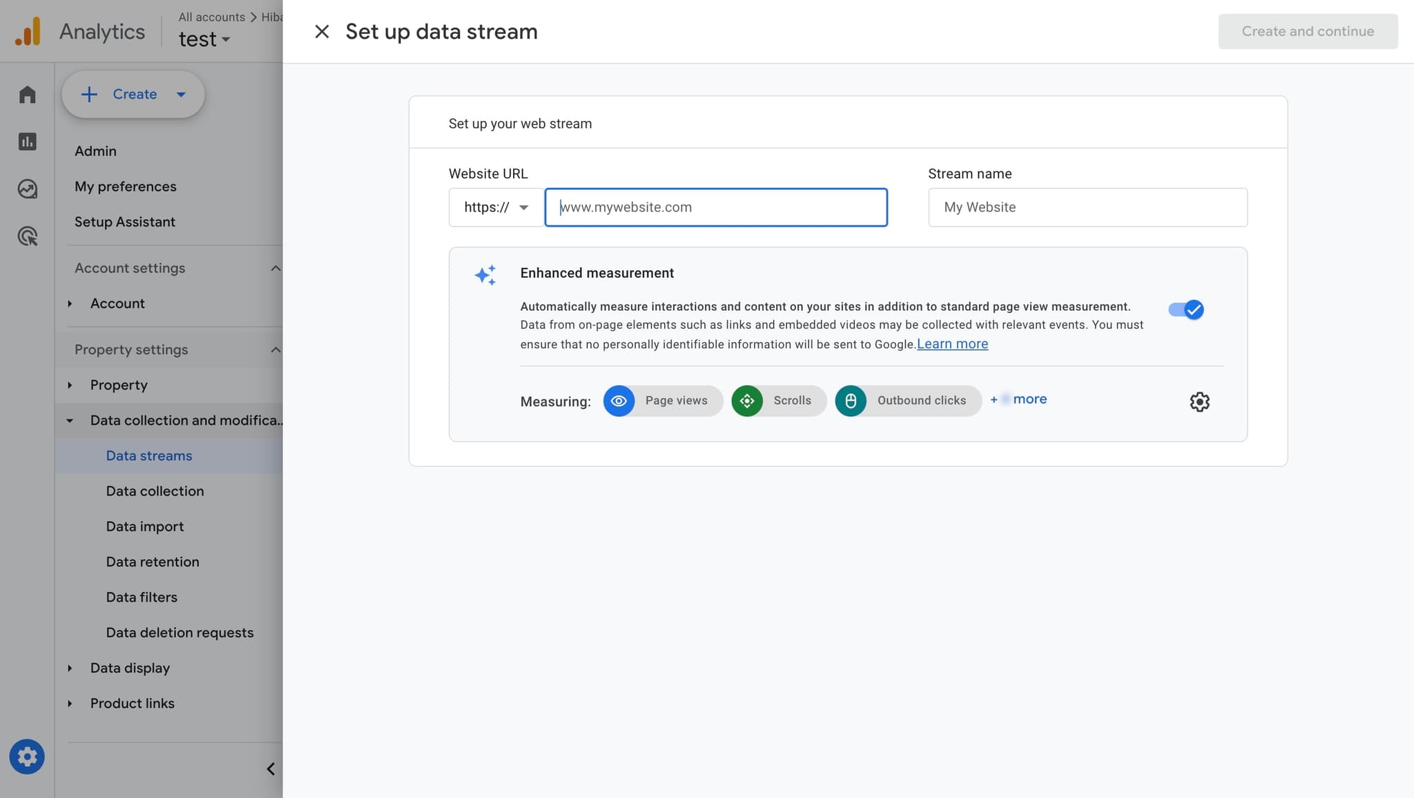 Confirm stream configuration
