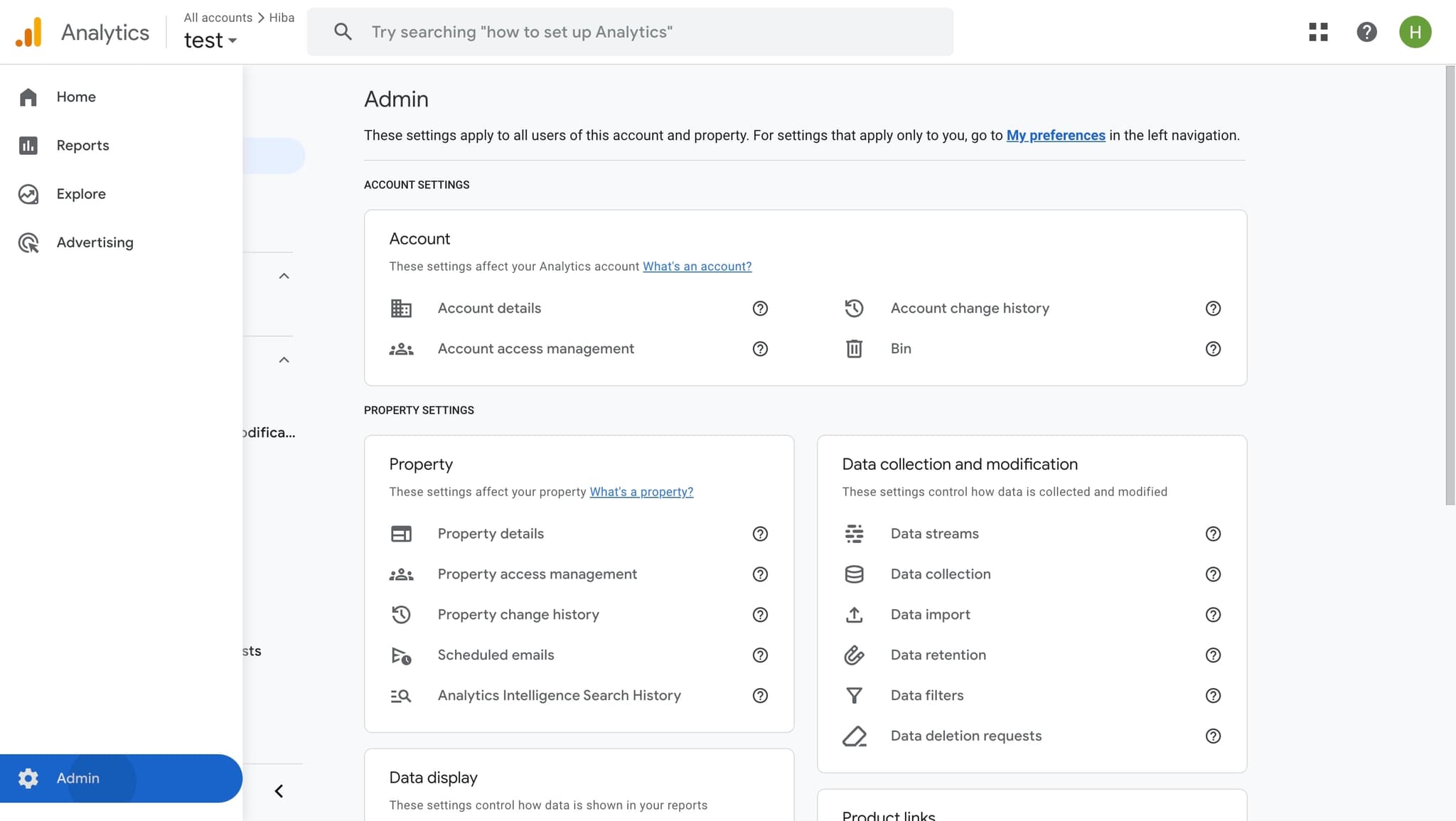 Access the Admin panel