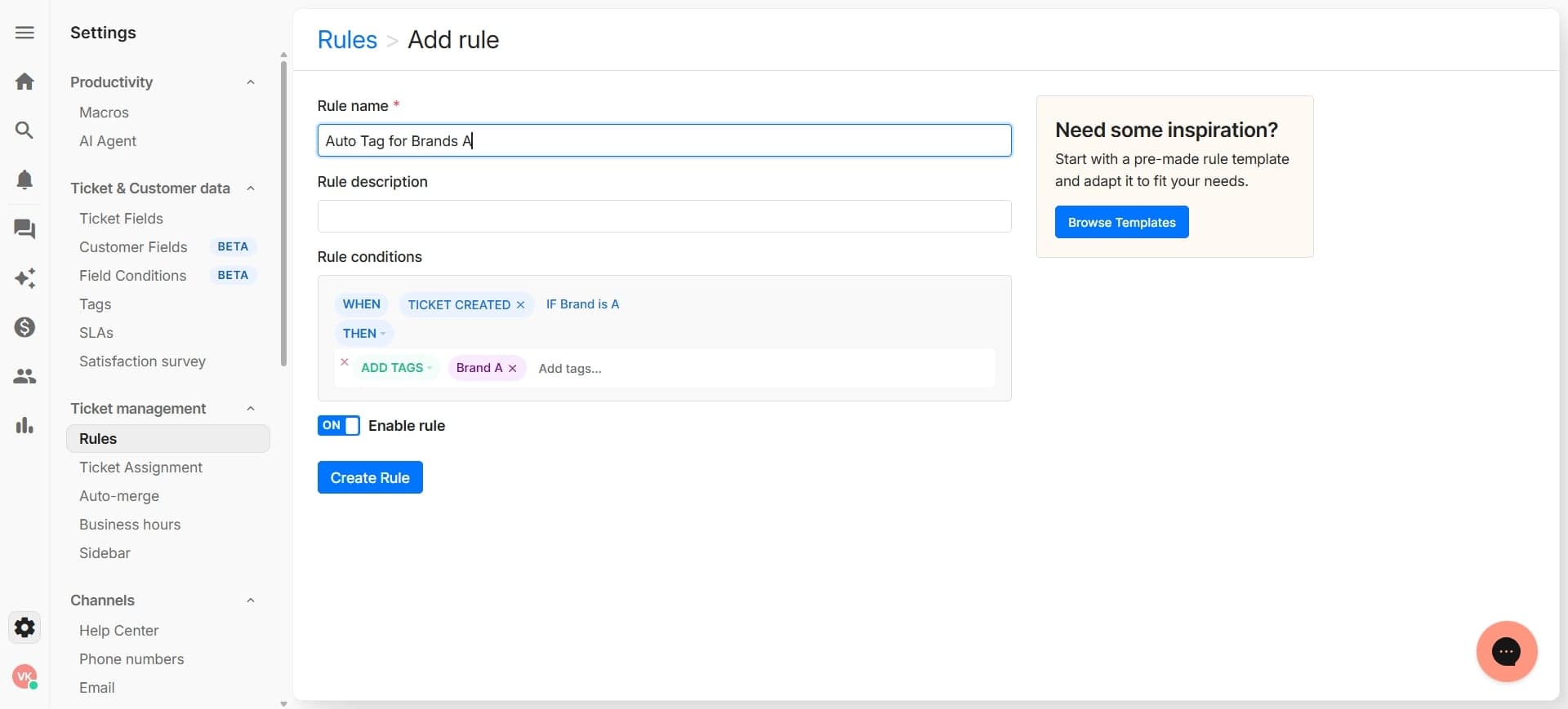 Assign tags to team members or groups