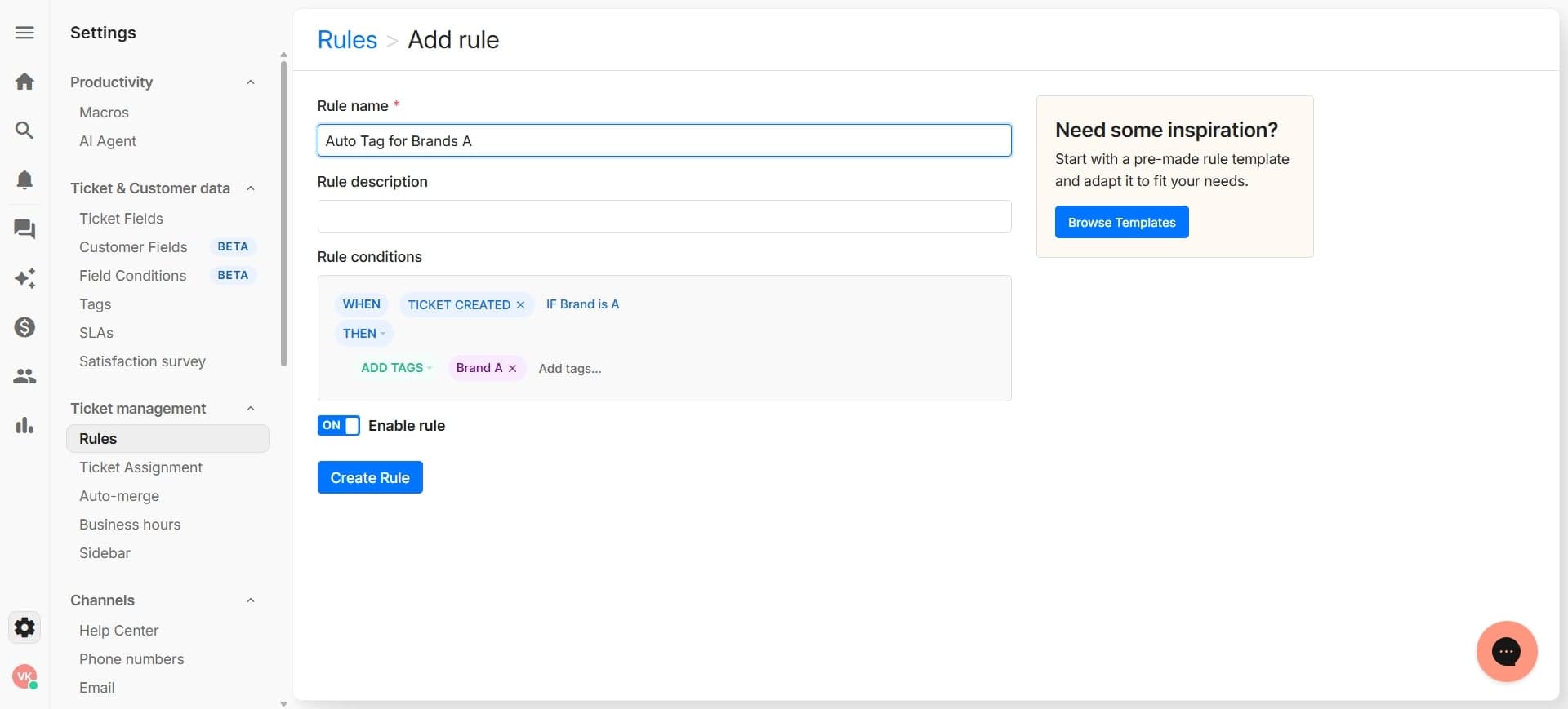 Test tagging across brand channels