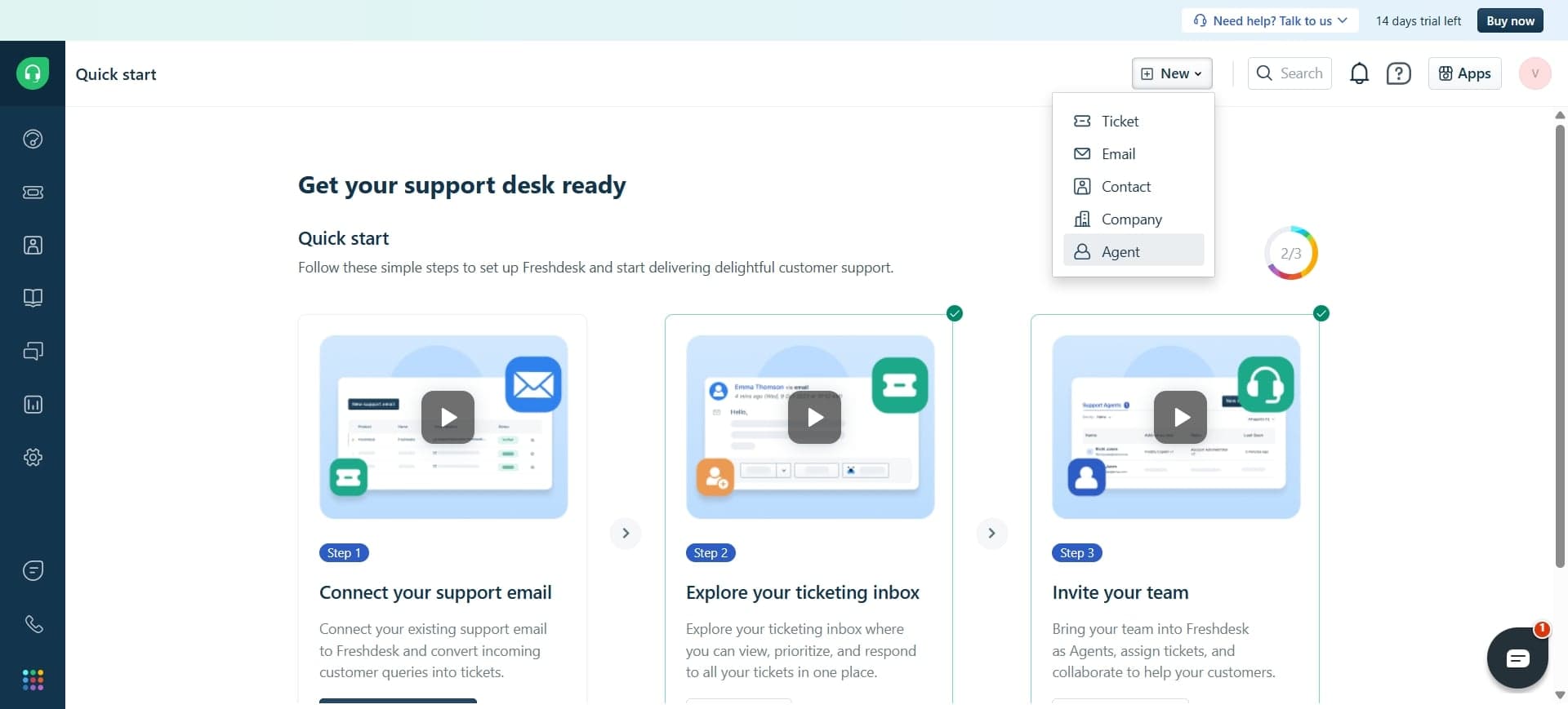 Locate the agents or team management section