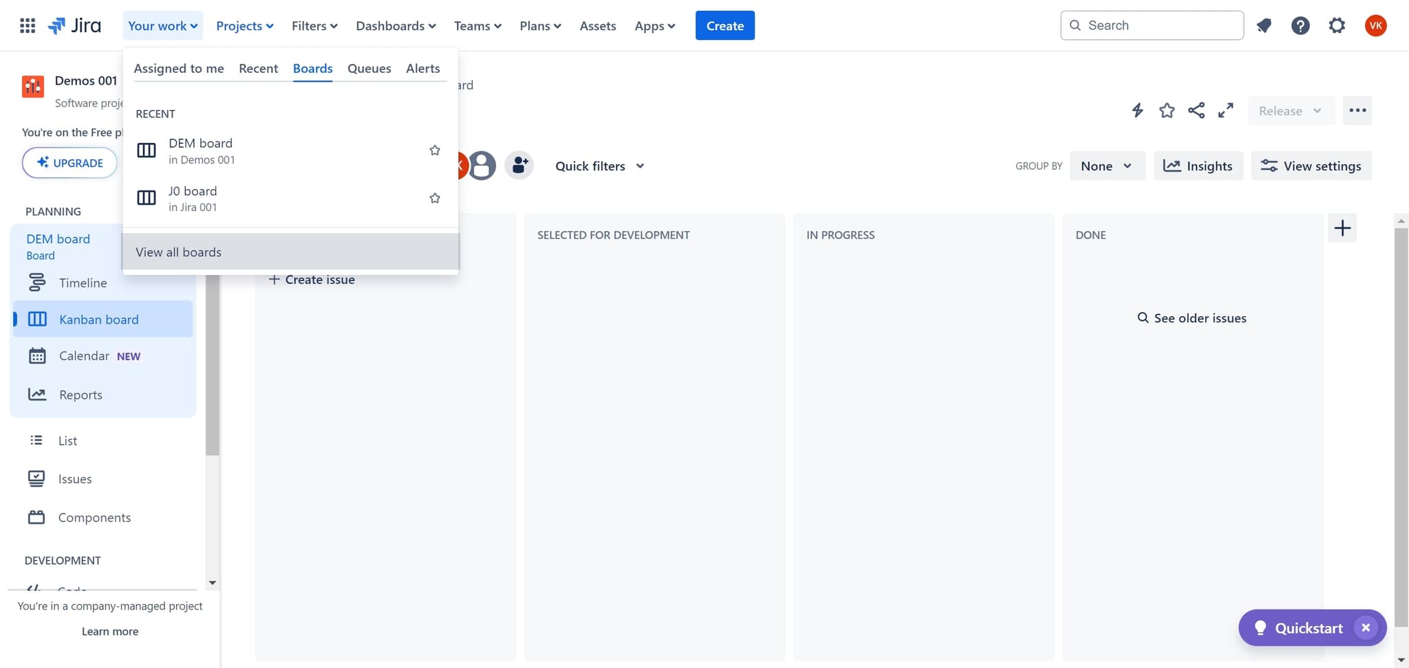 View all available boards