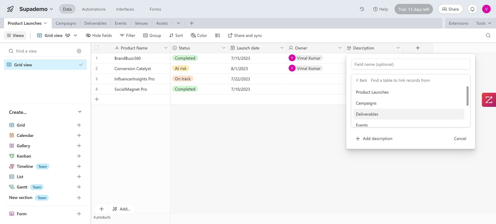 Upload additional data