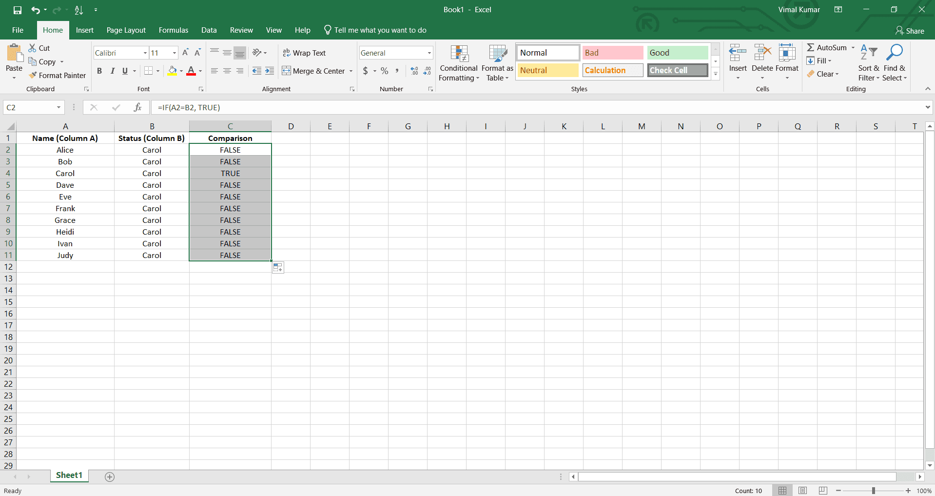 Review and analyze the results