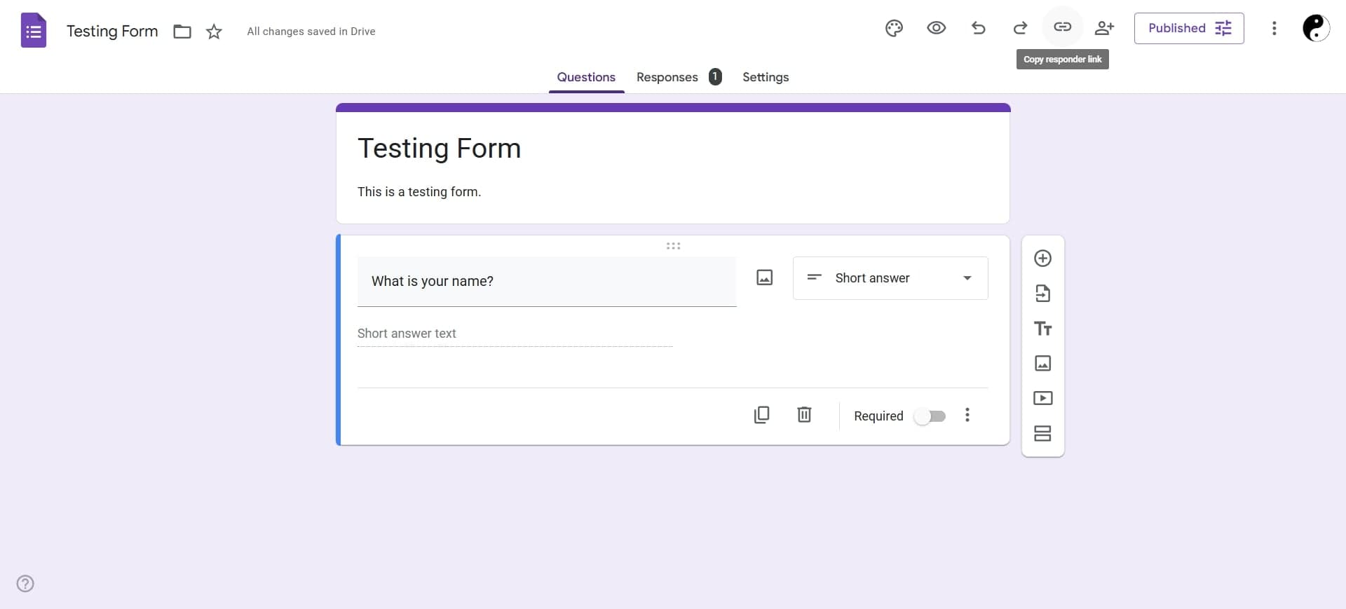 Confirm form is public