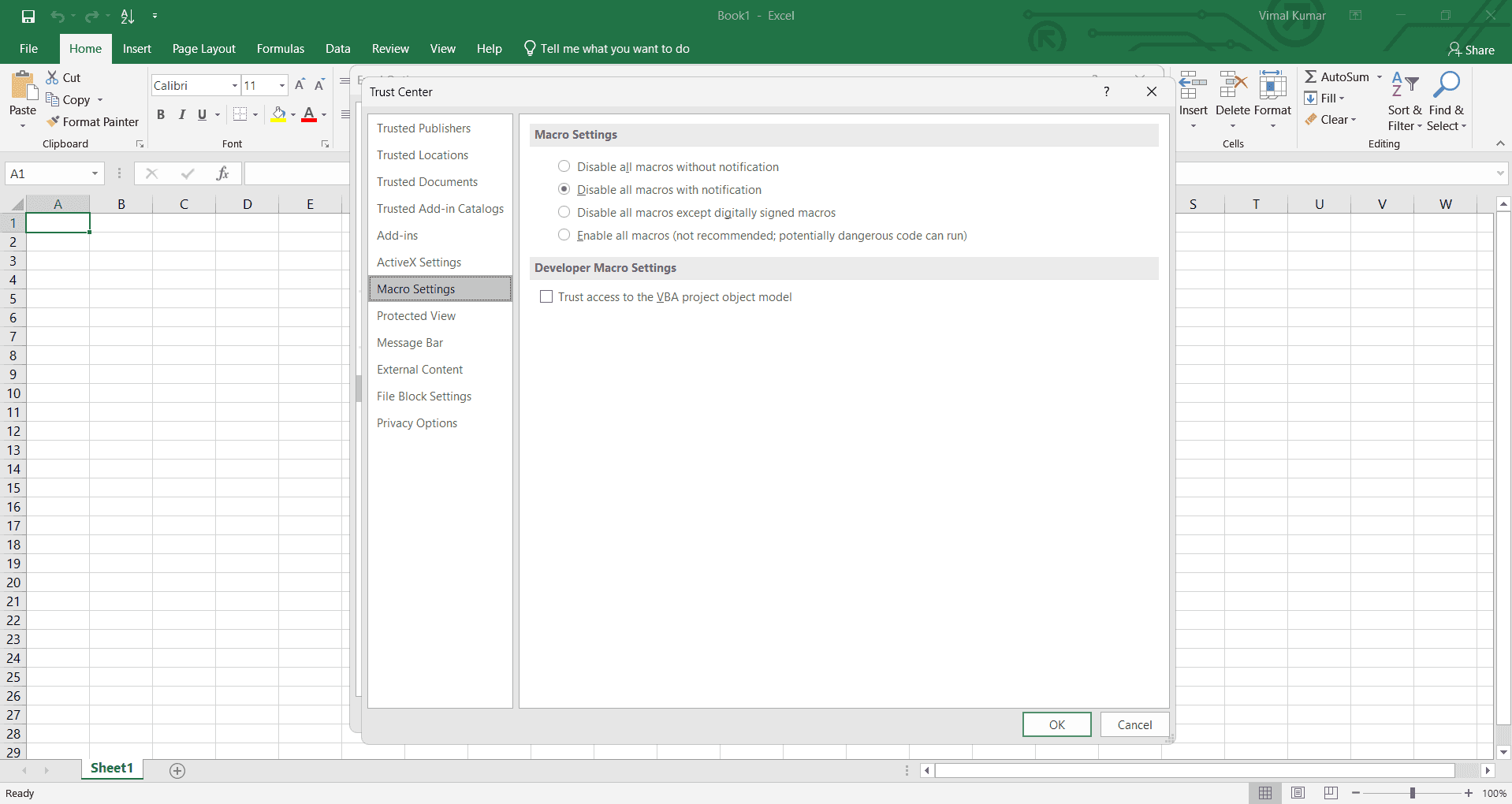 Apply and confirm settings