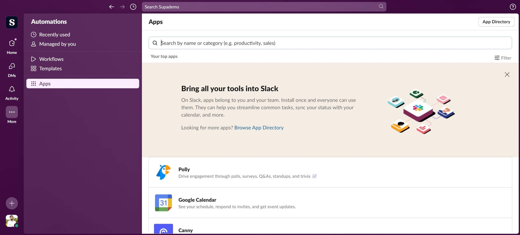 Select Polly from results
