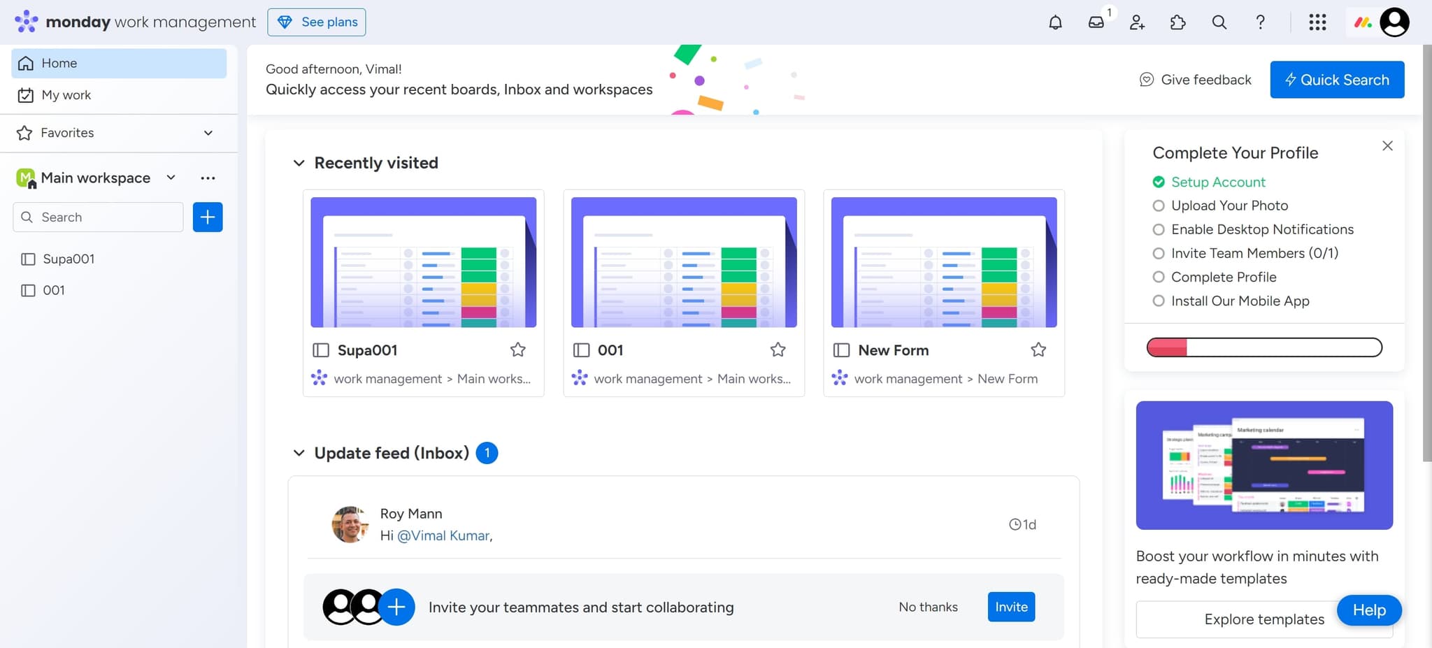 Access the import function