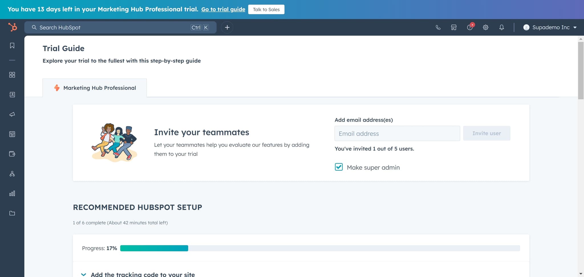 Access the Trial Guide