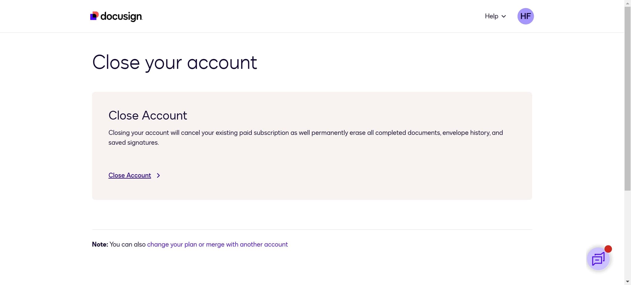 Click on Close Account again