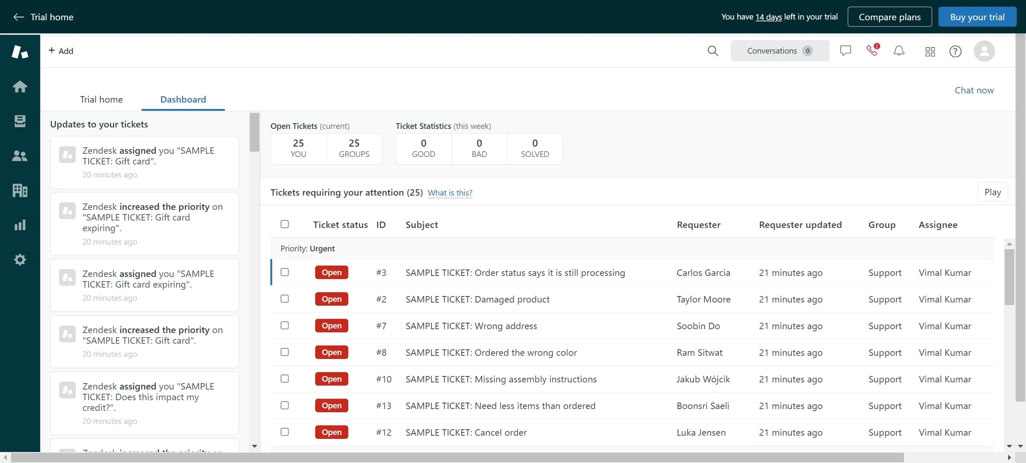 Initiate chat support