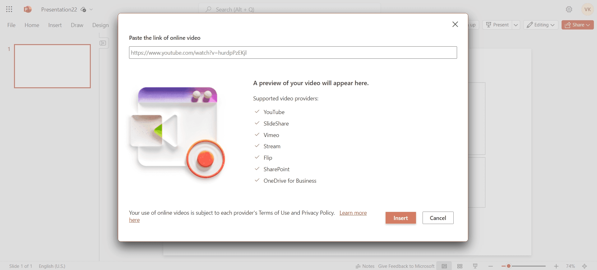 Search for your video