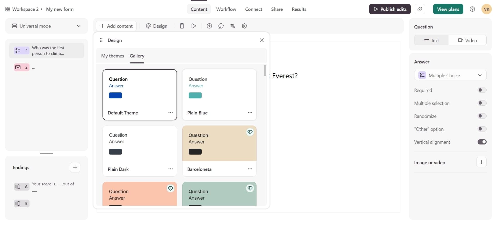 Preview and save your changes