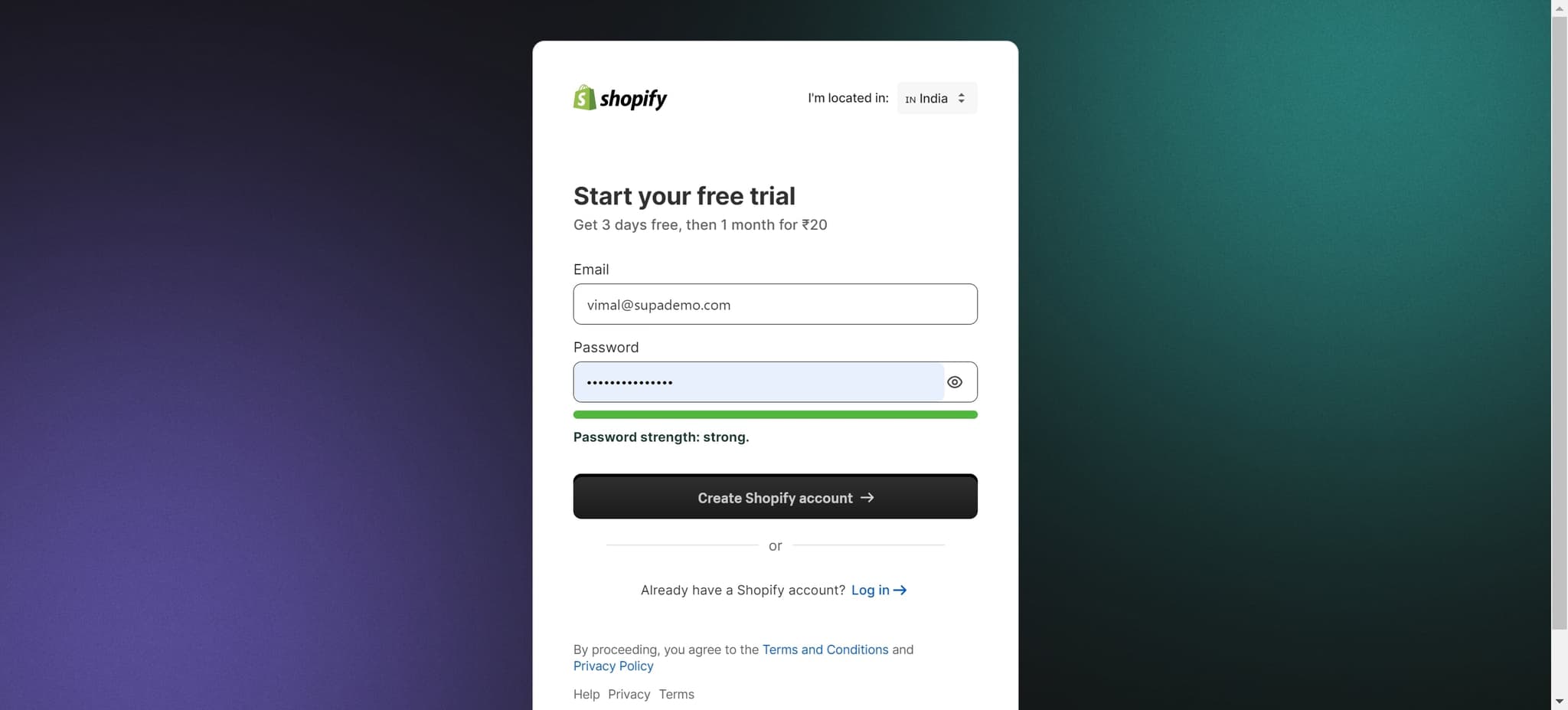 Create Your Shopify Account