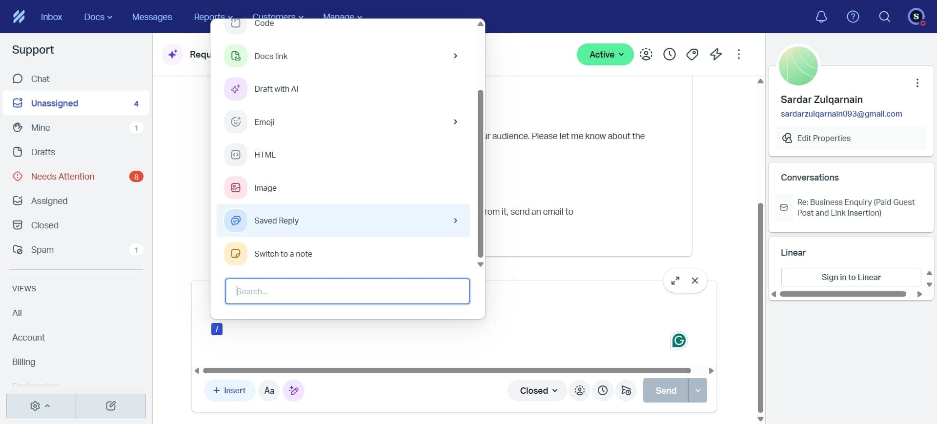 Configure reply visibility settings