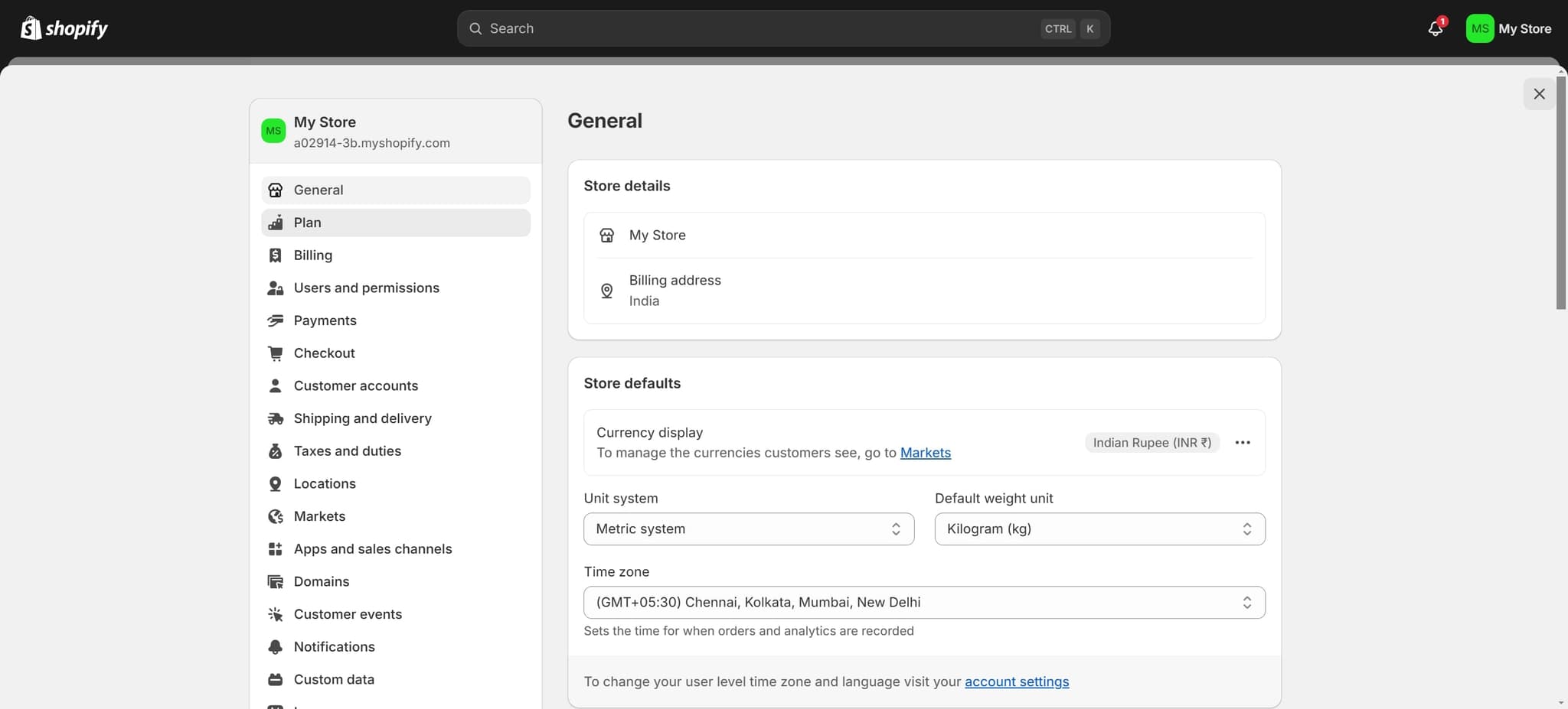 Click on Plan Settings