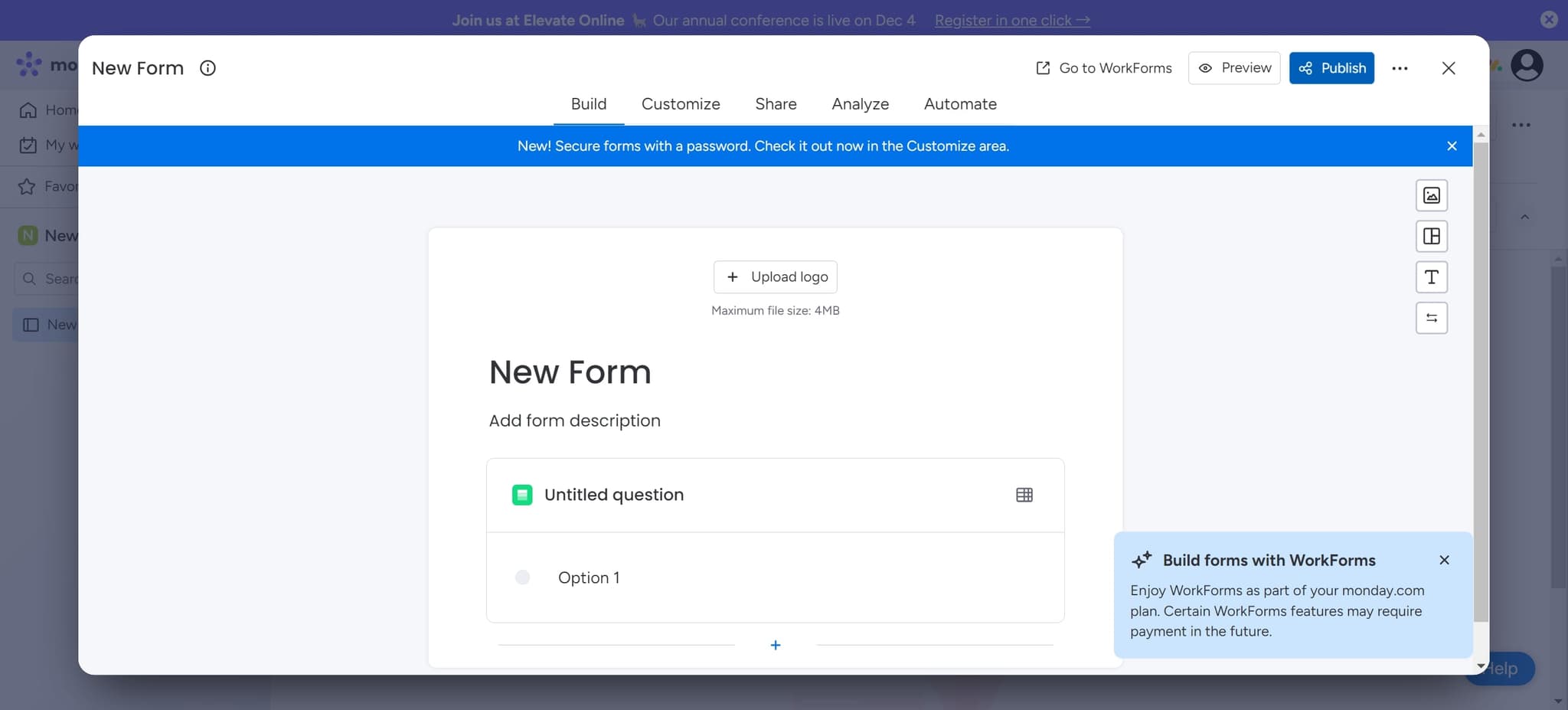 Publish your form