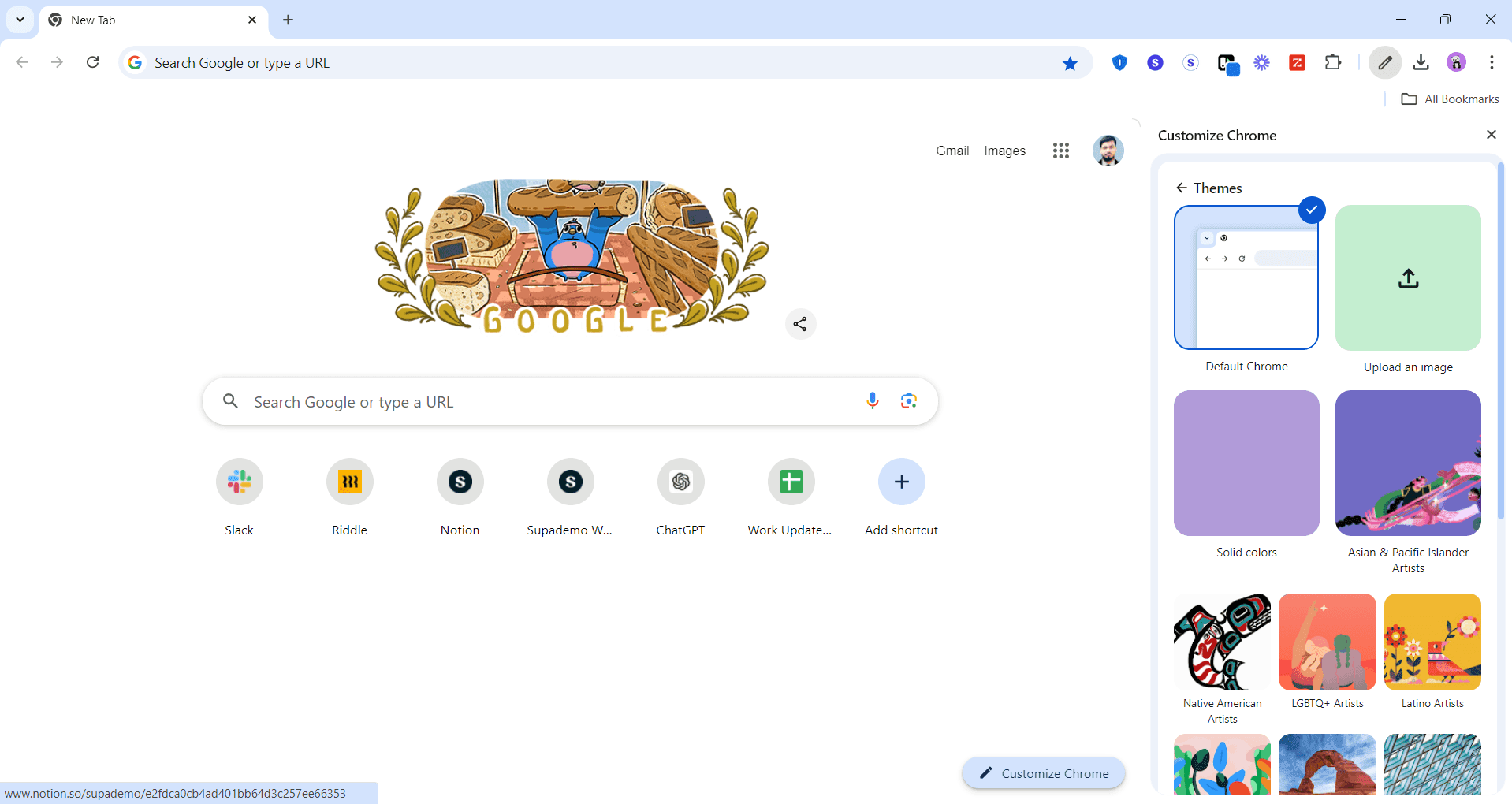 Upload your custom image