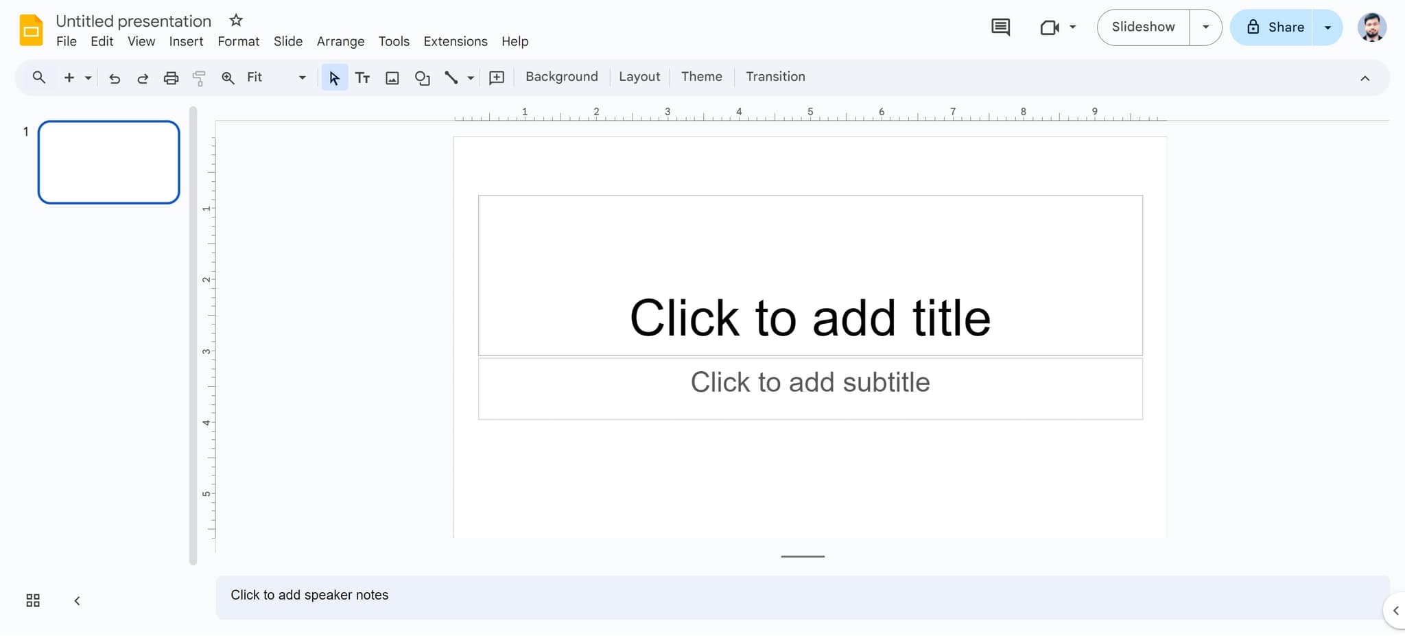 Click on the presentation title