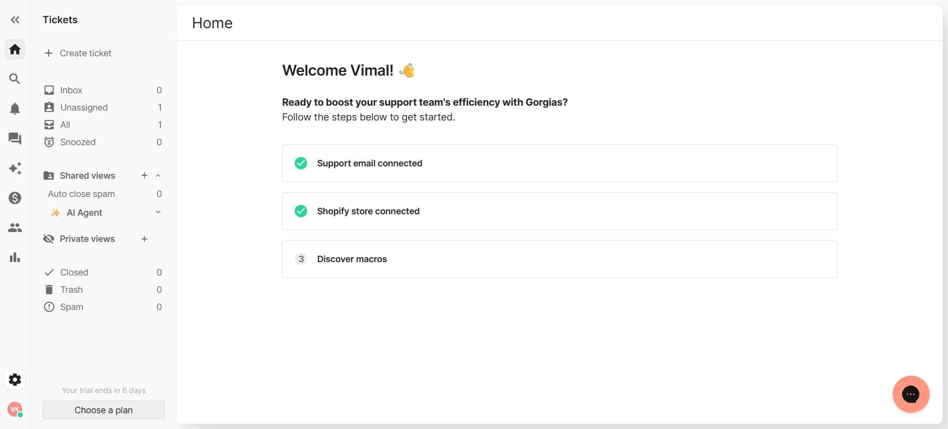 Access Zendesk admin settings