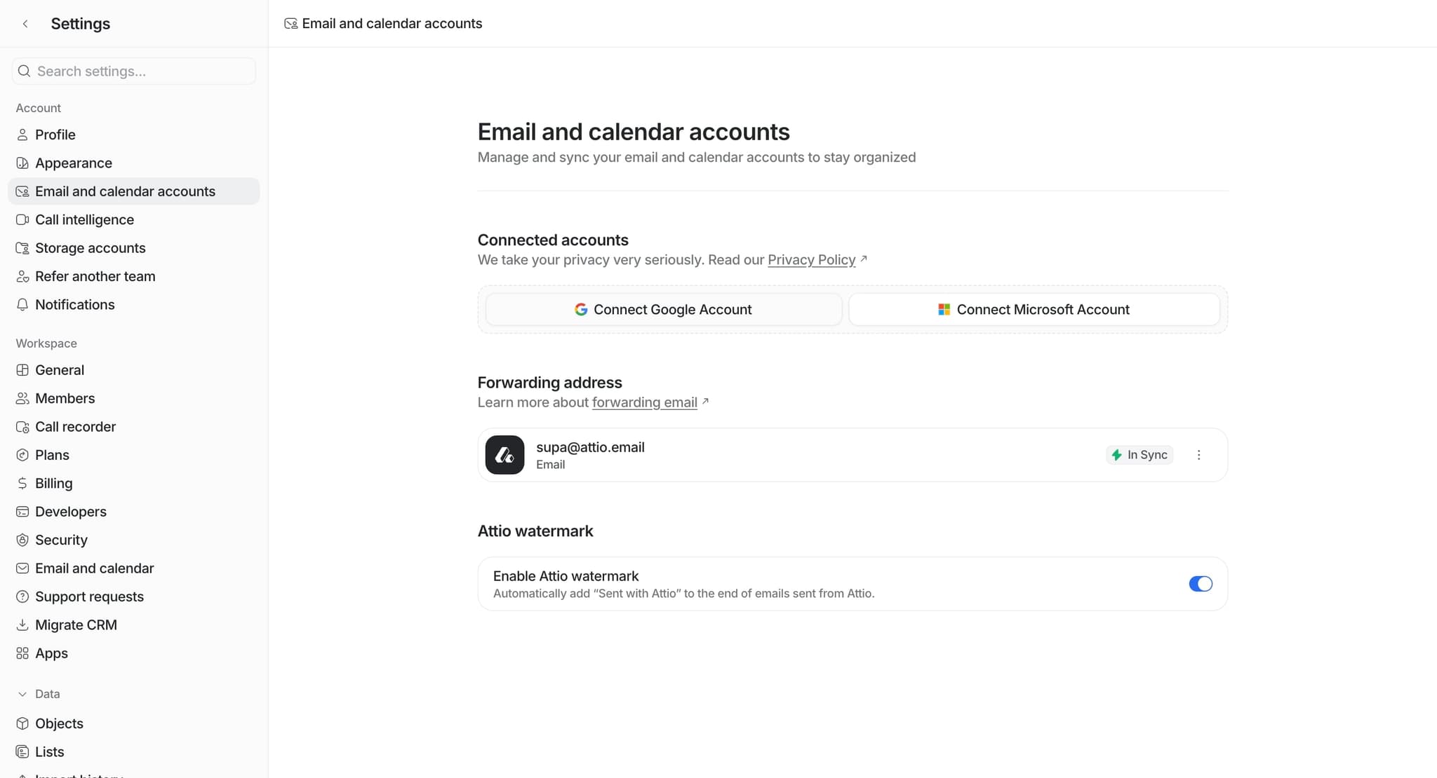 Select calendar integration