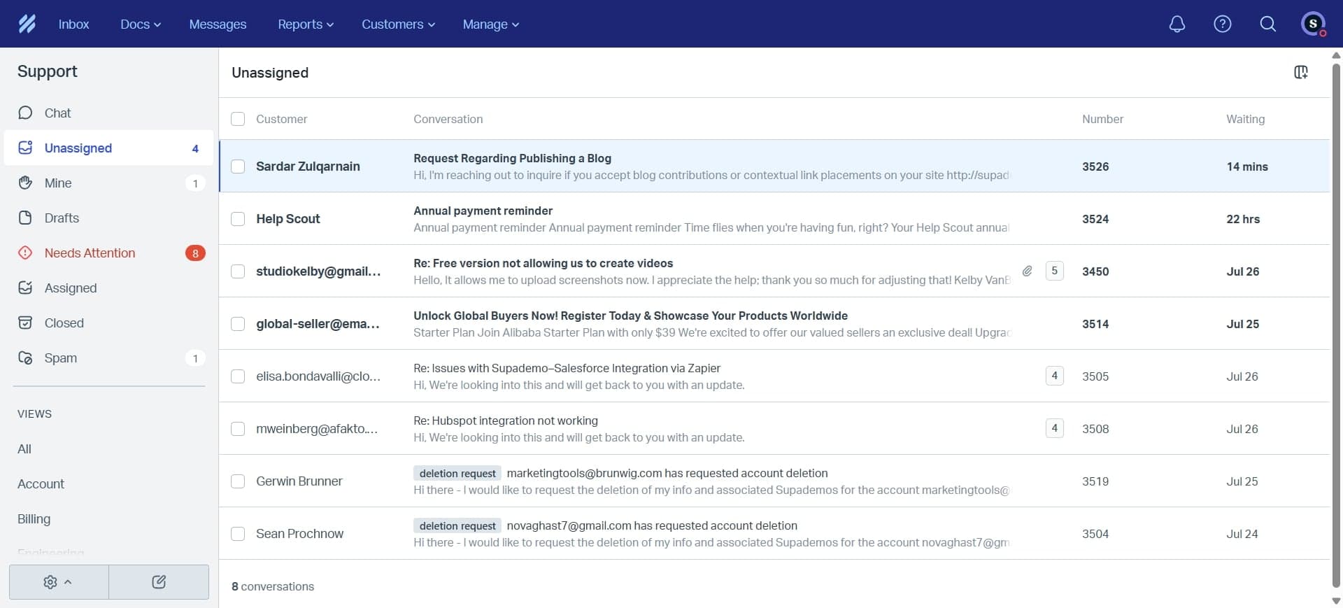 Click the create new reply button