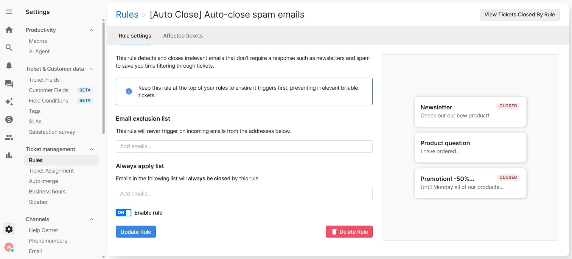 Activate and test the autoresponder
