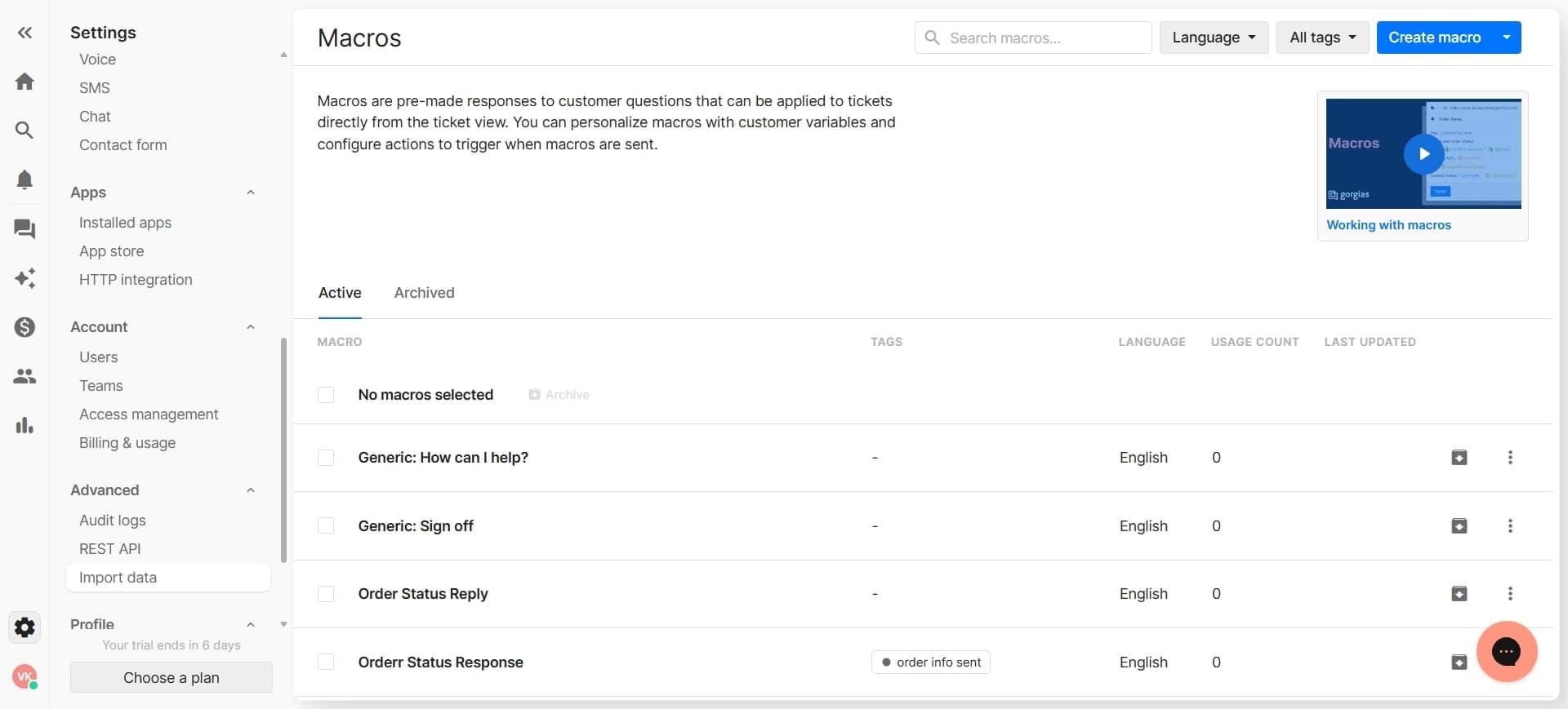Locate the ticket export function
