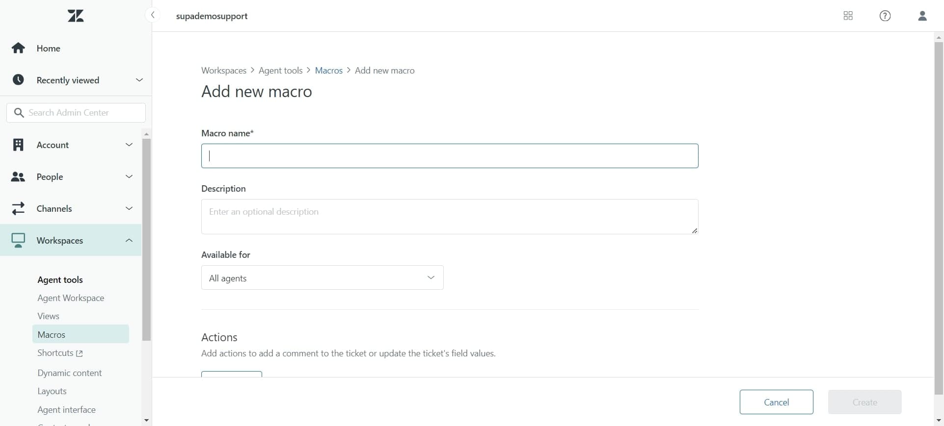 Configure the macro element