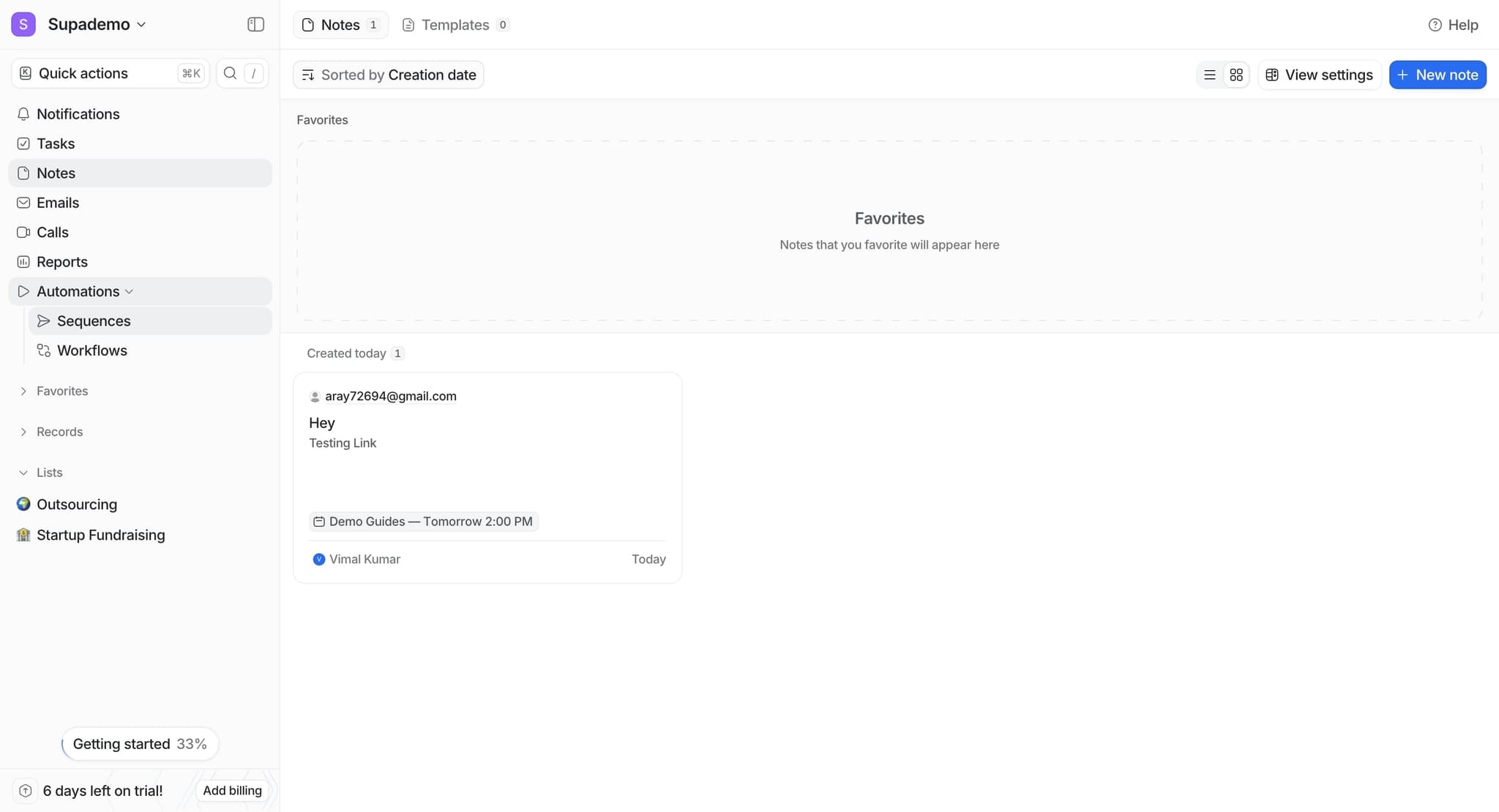 Click Create New Automation