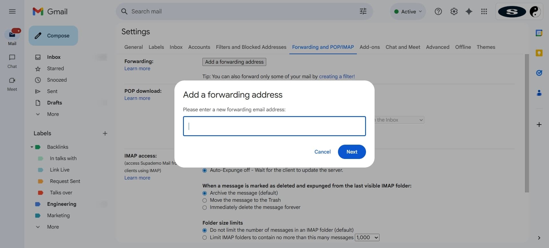 Return to Help Scout settings
