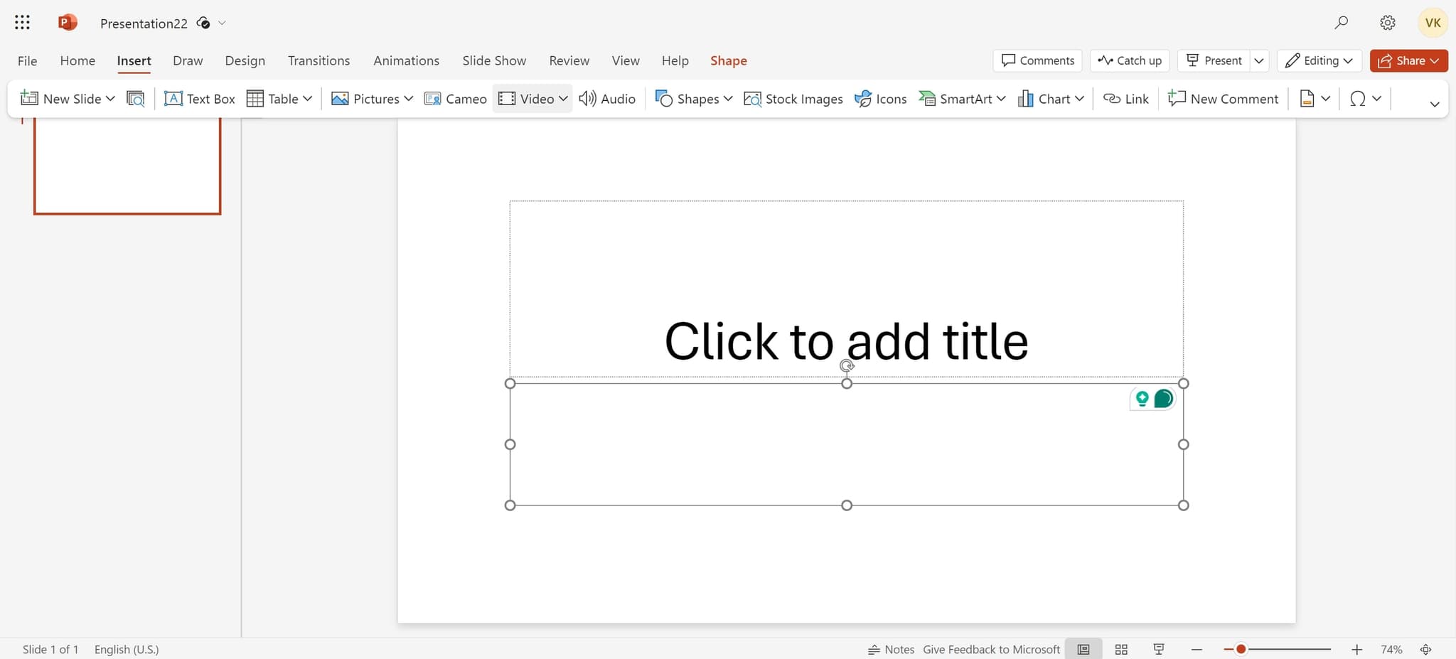 Navigate to Video option