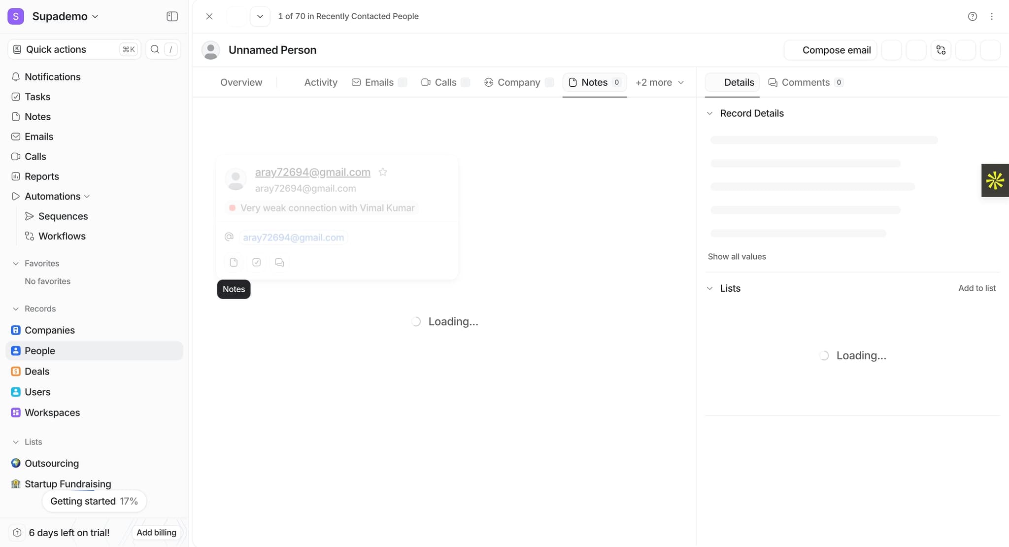 Navigate to a record or workspace