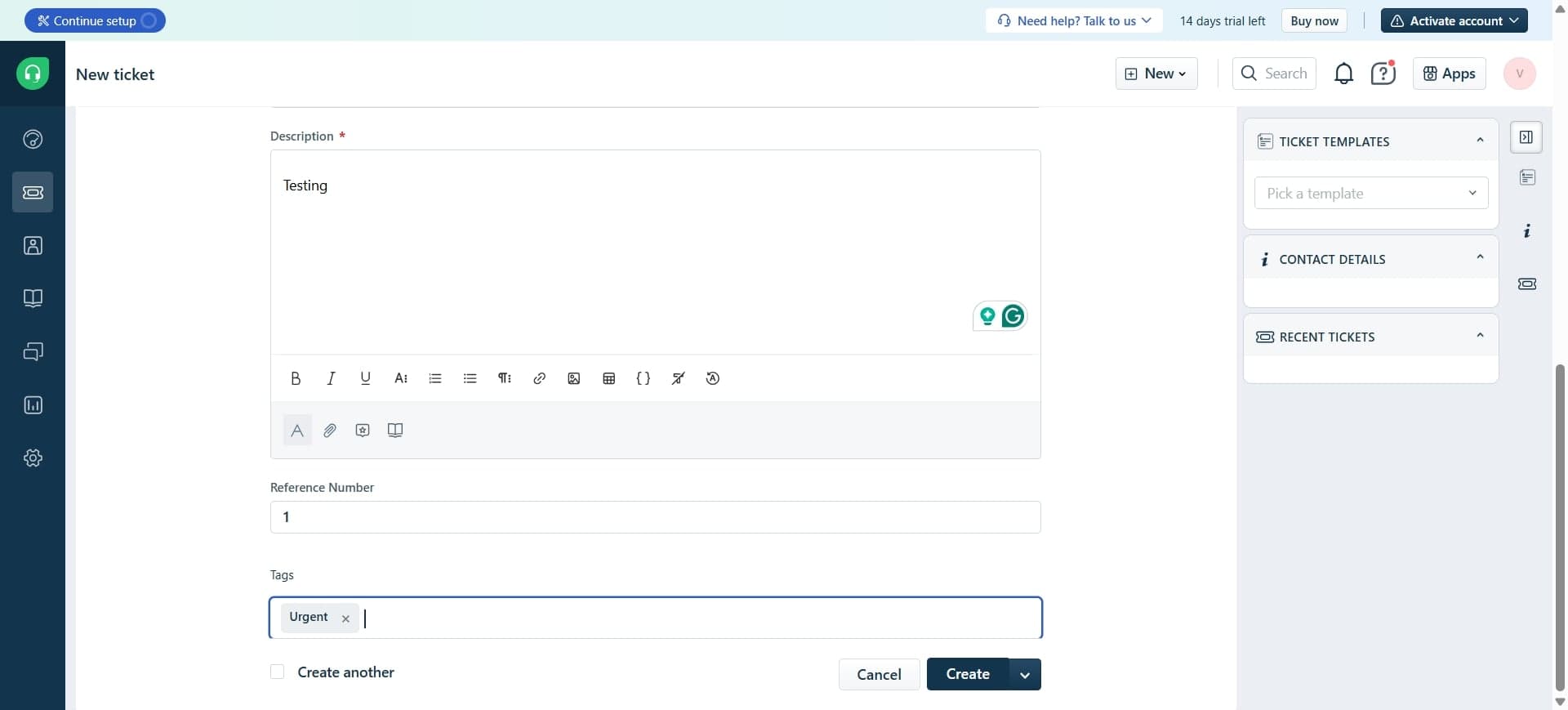 Assign category and status