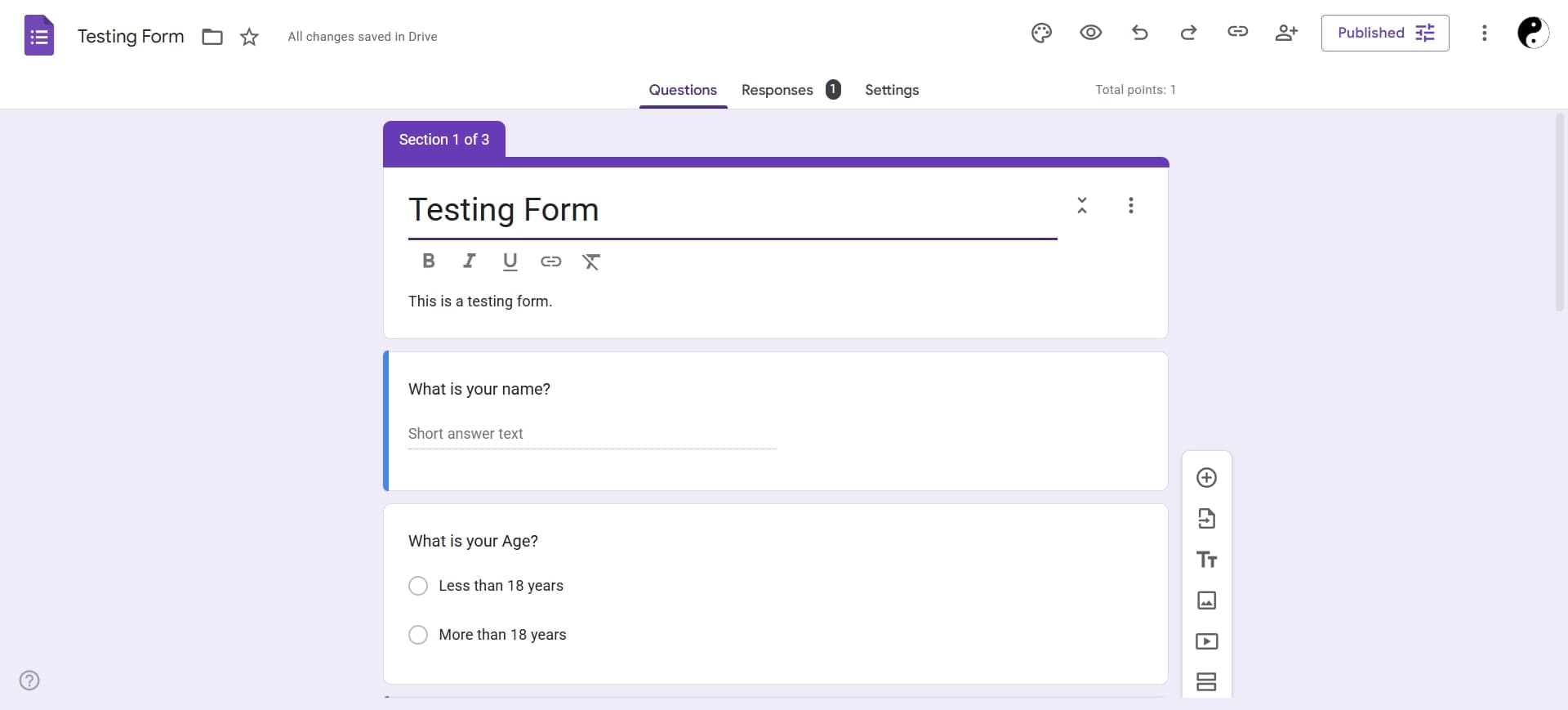 Open Google Forms