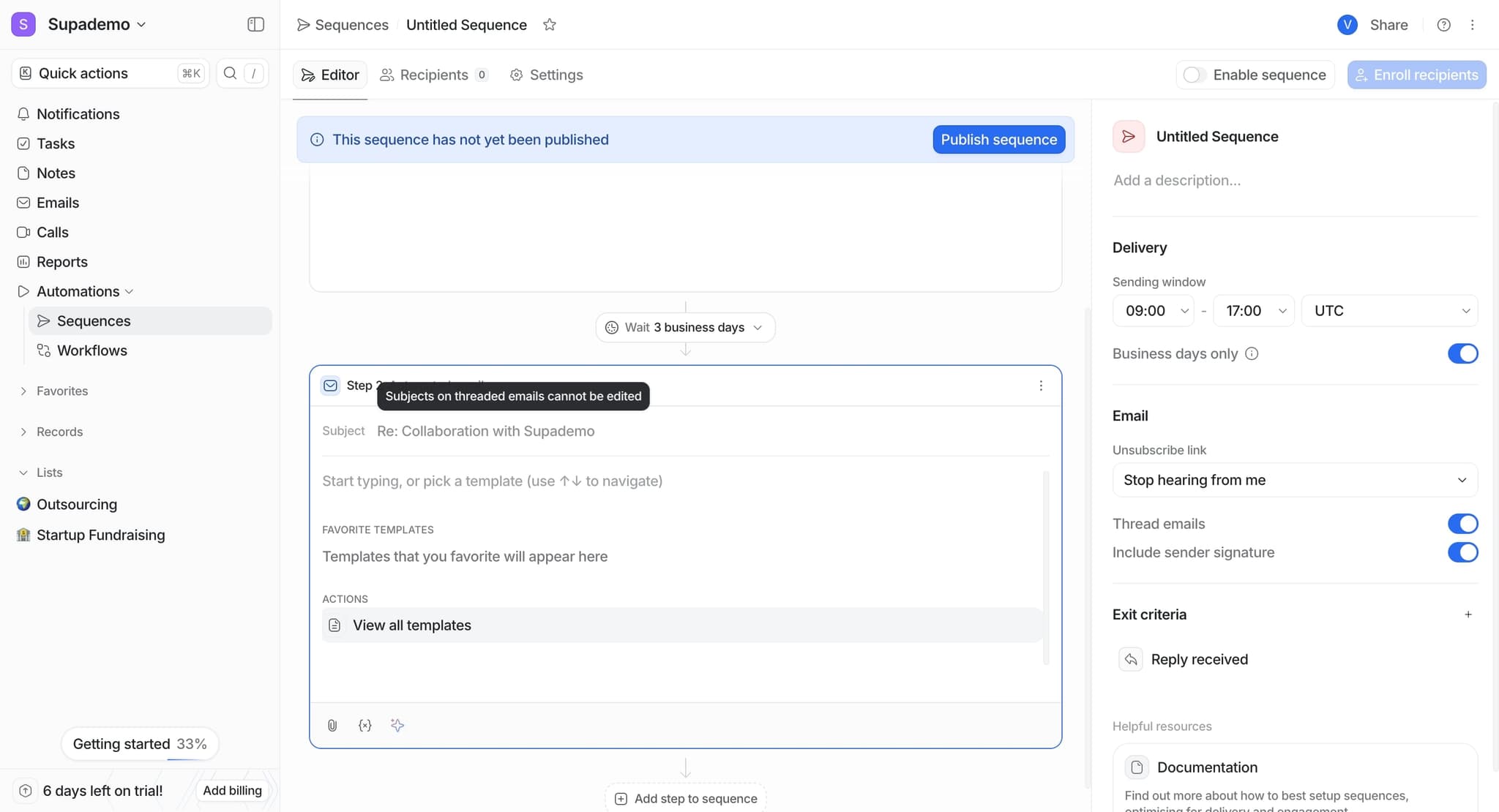 Enable and test your automation