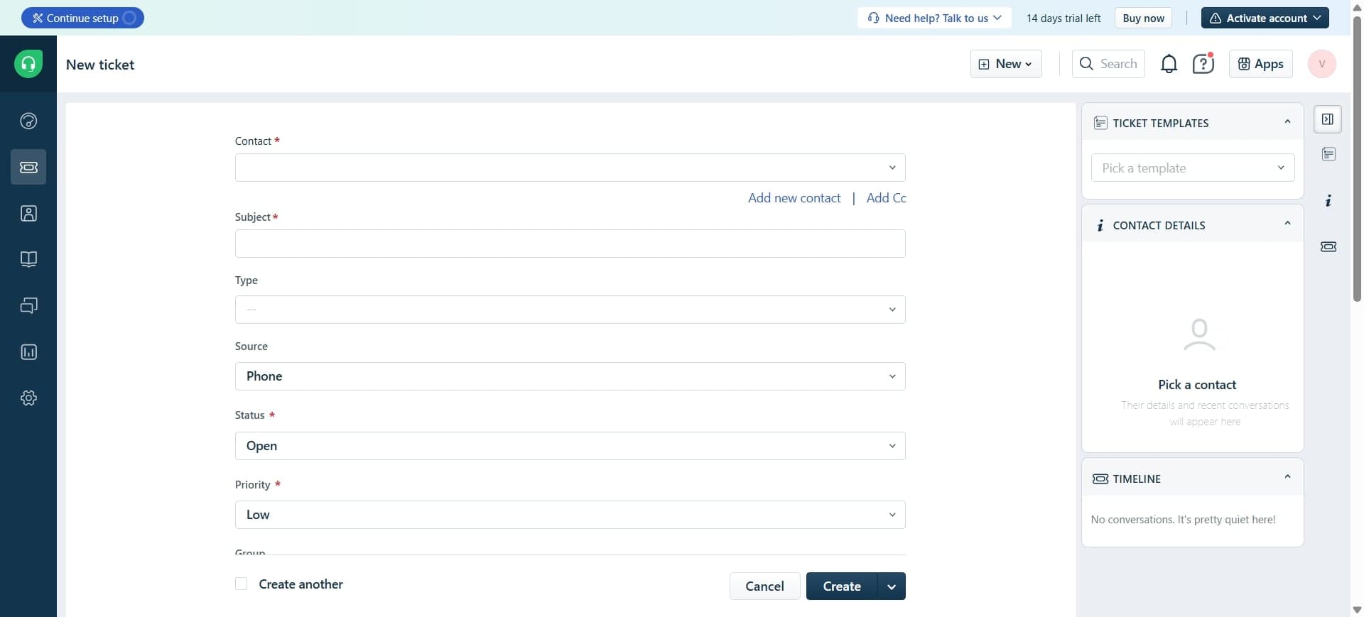 Enter customer and issue details