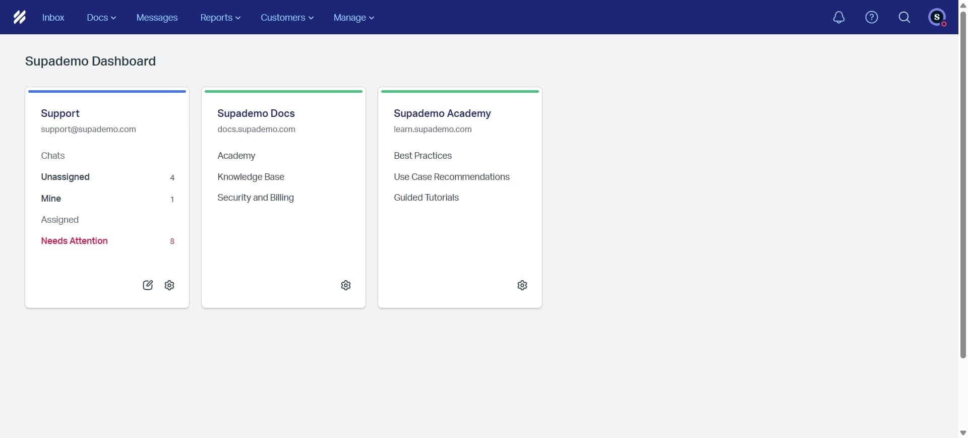 Access Help Scout settings