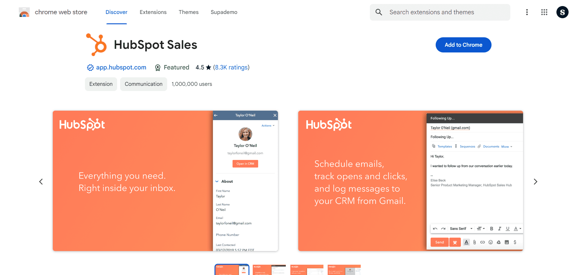 Install the HubSpot extension