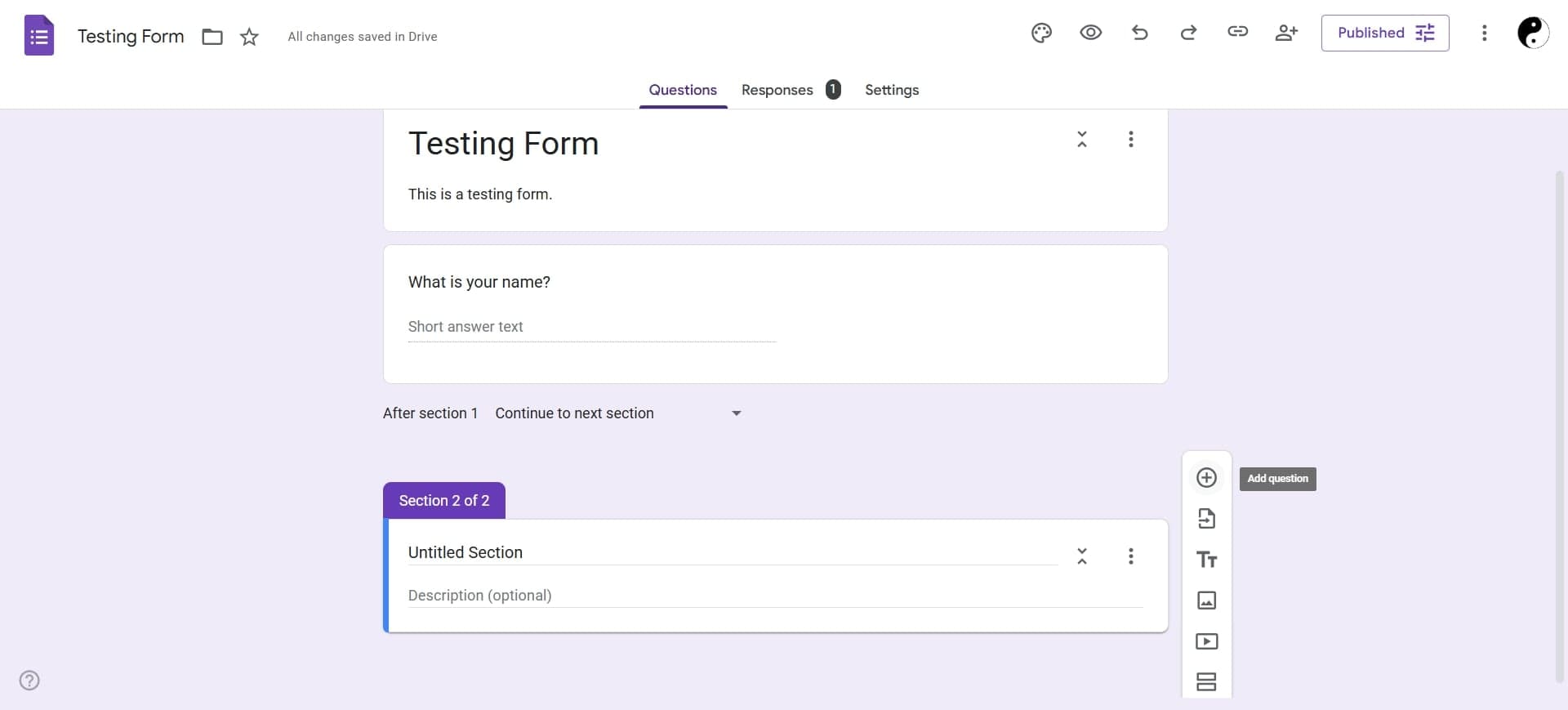 Arrange questions within sections