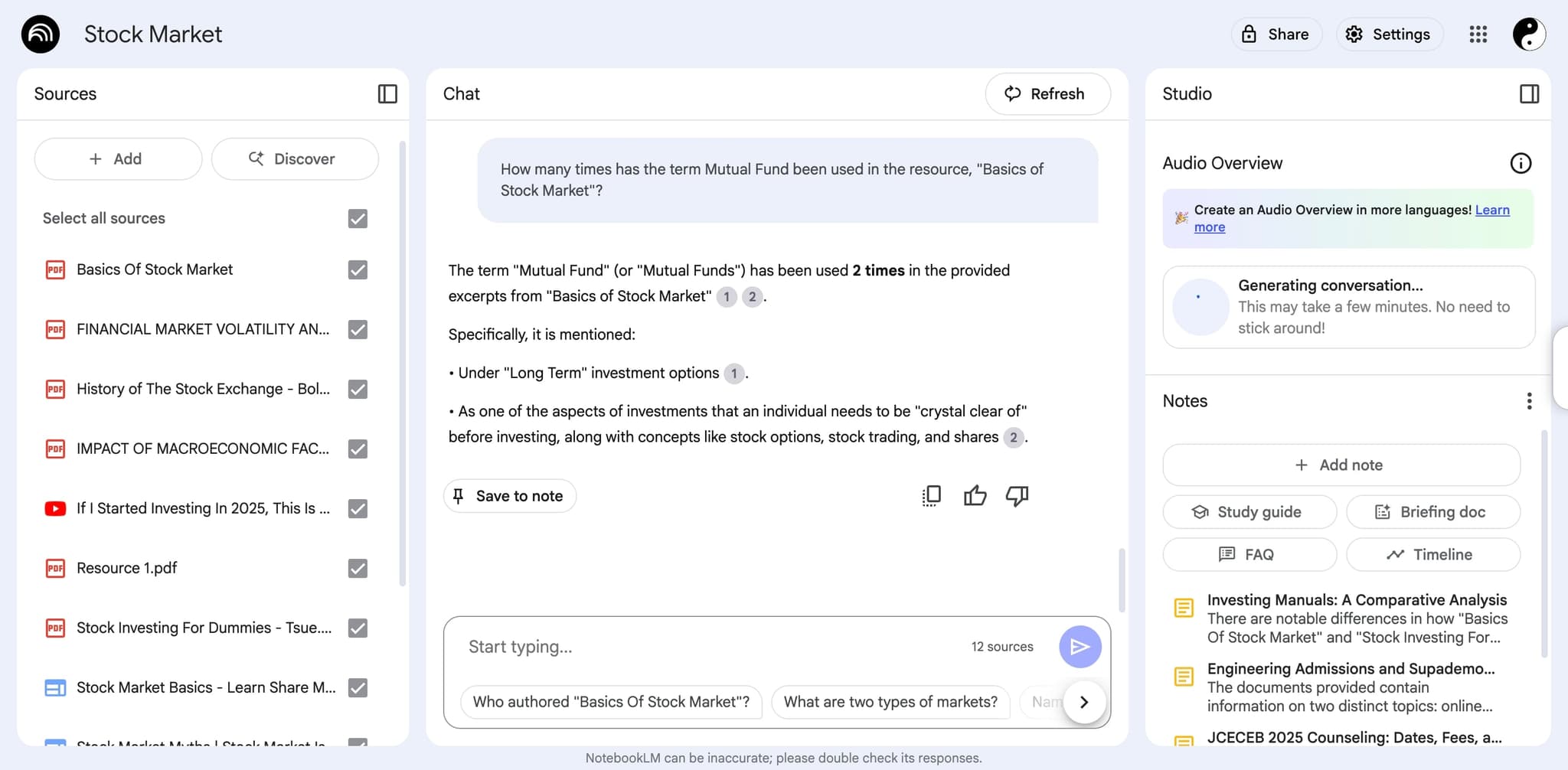 Configure audio settings