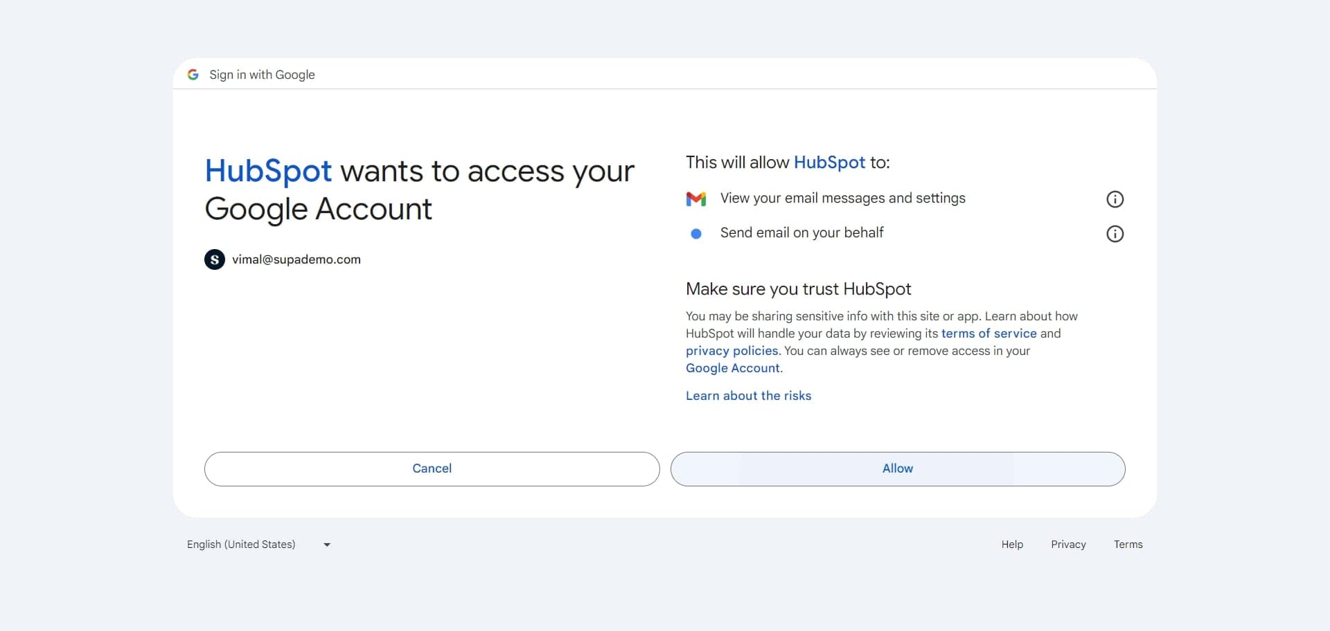 Finalize permission settings