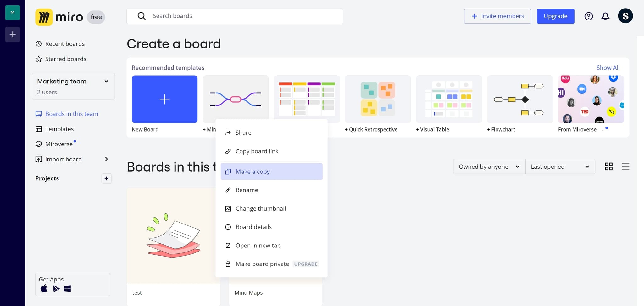 Click on Make a copy