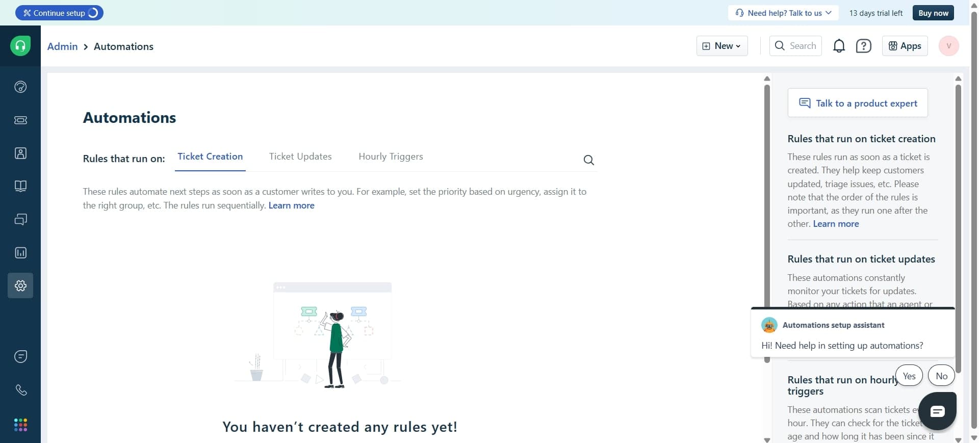 Set conditions for the rule