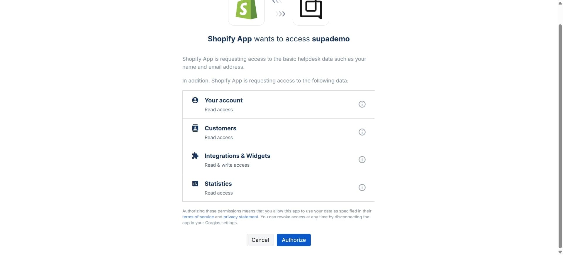 Test the integration connection