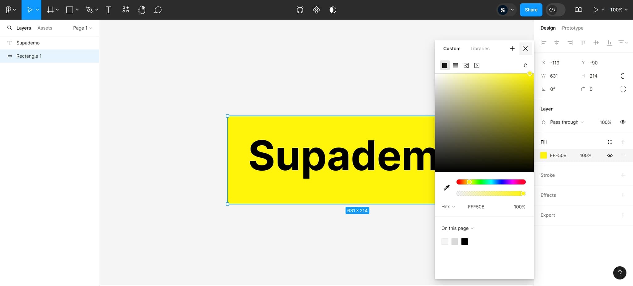 Finalize button appearance