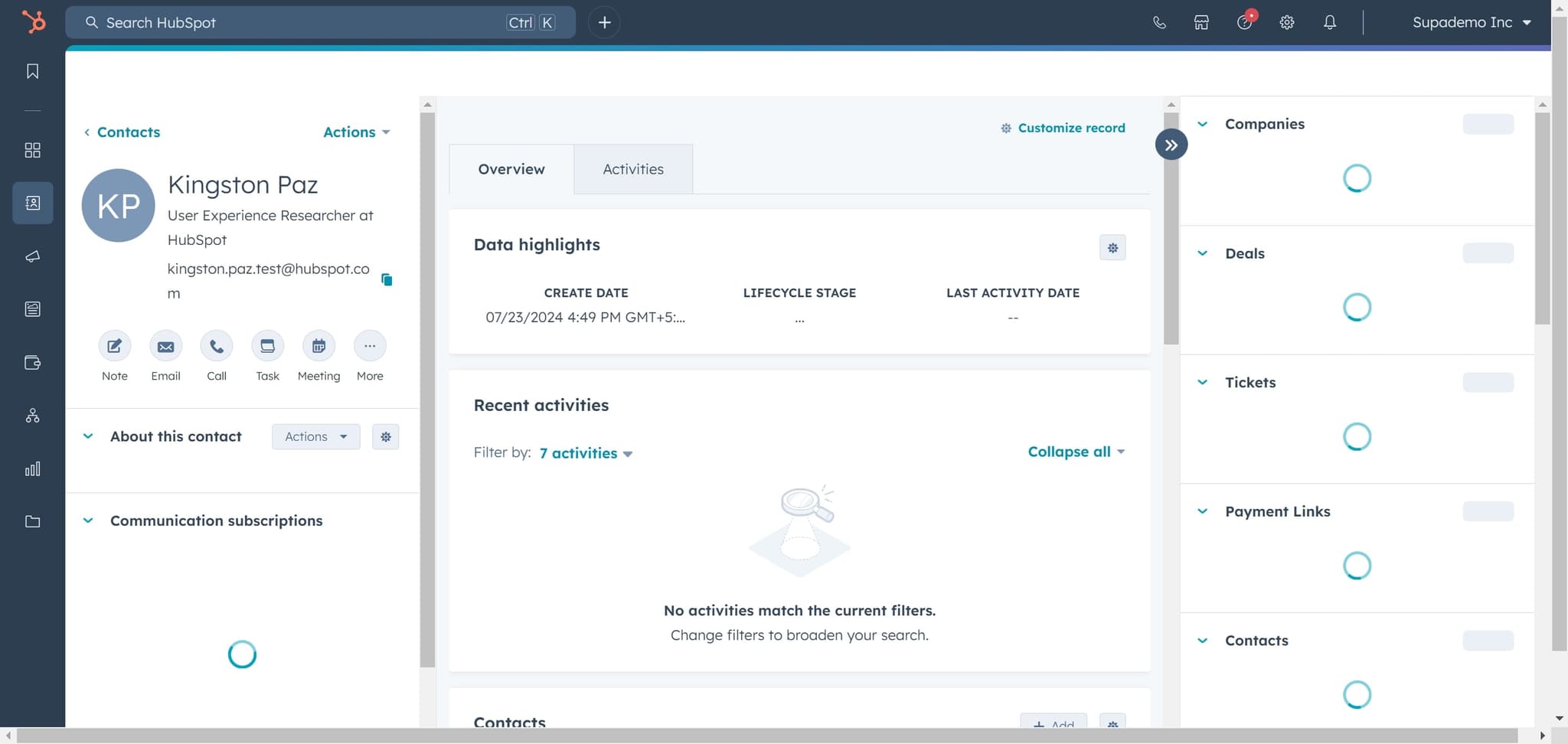 Review Activity Display Settings