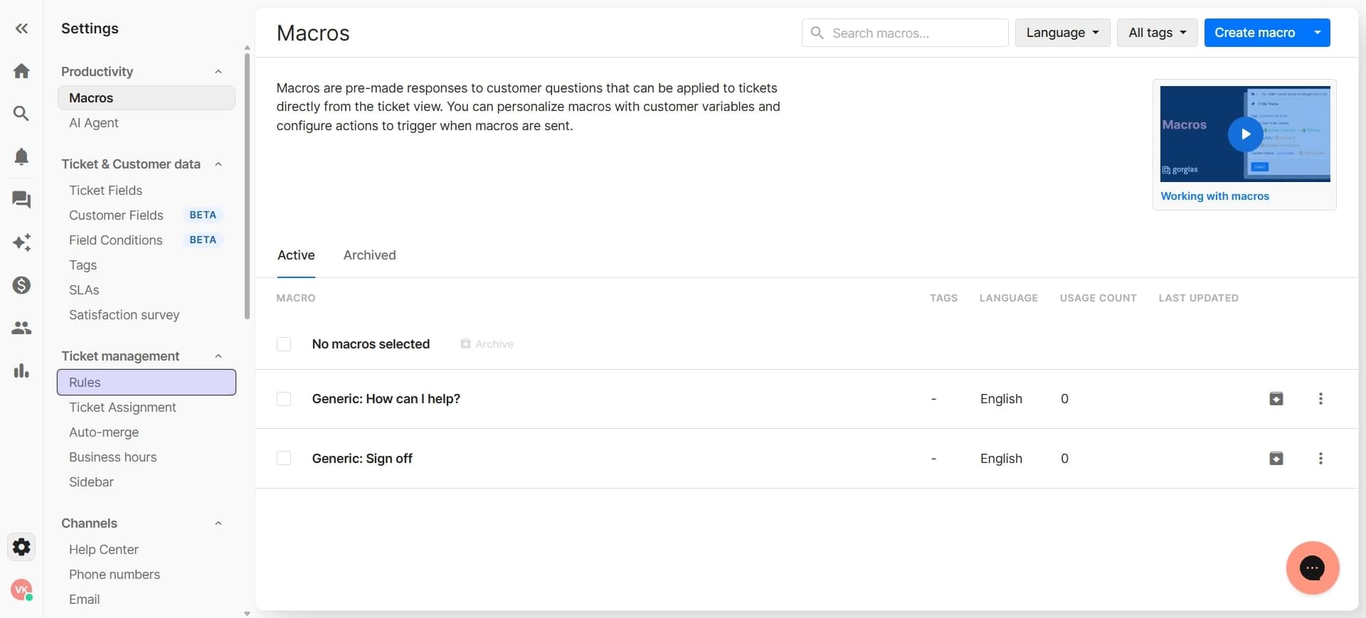 Navigate to automation rules